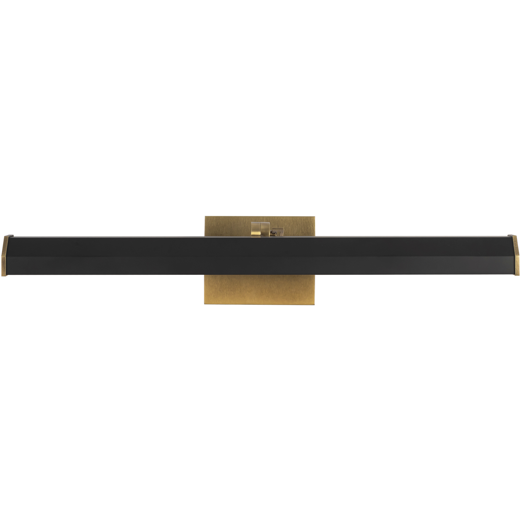 Gemma 25 watt 21 inch Vintage Brass Picture Light Wall Light in Matte Black