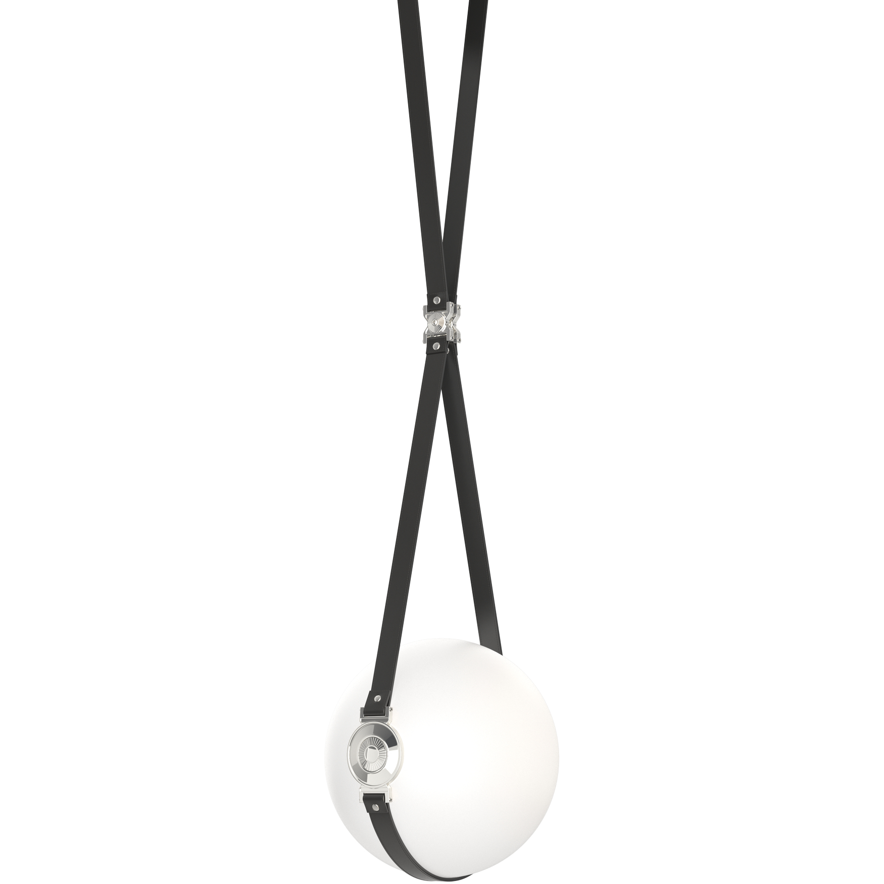 Derby LED 10.9 inch Black with Polished Nickel Pendant Ceiling Light in Leather Black/Non-Branded Plate, Black/Polished Nickel, Long