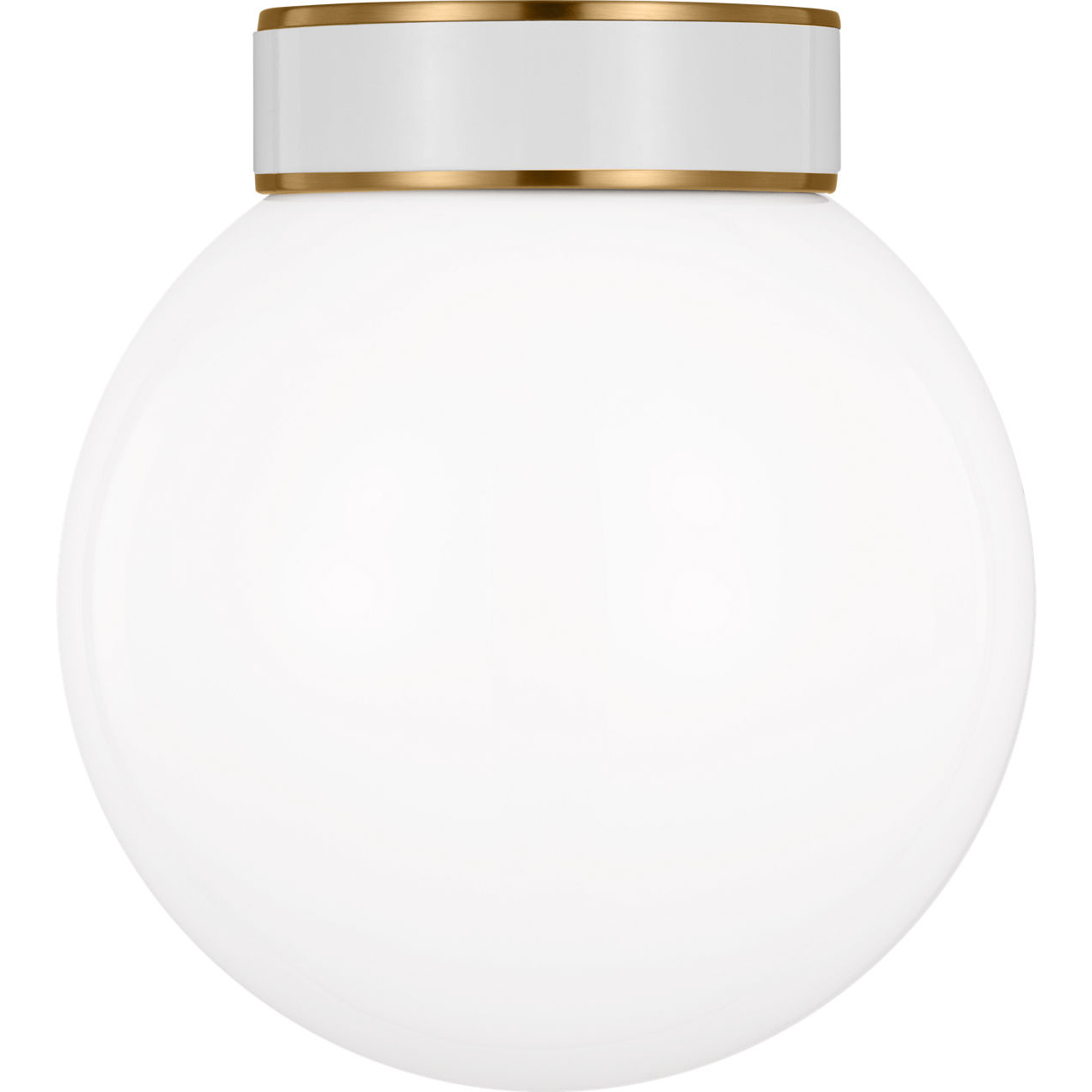 kate spade new york Monroe 1 Light 8.5 inch Burnished Brass Flush Mount Ceiling Light in Burnished Brass / Gloss White