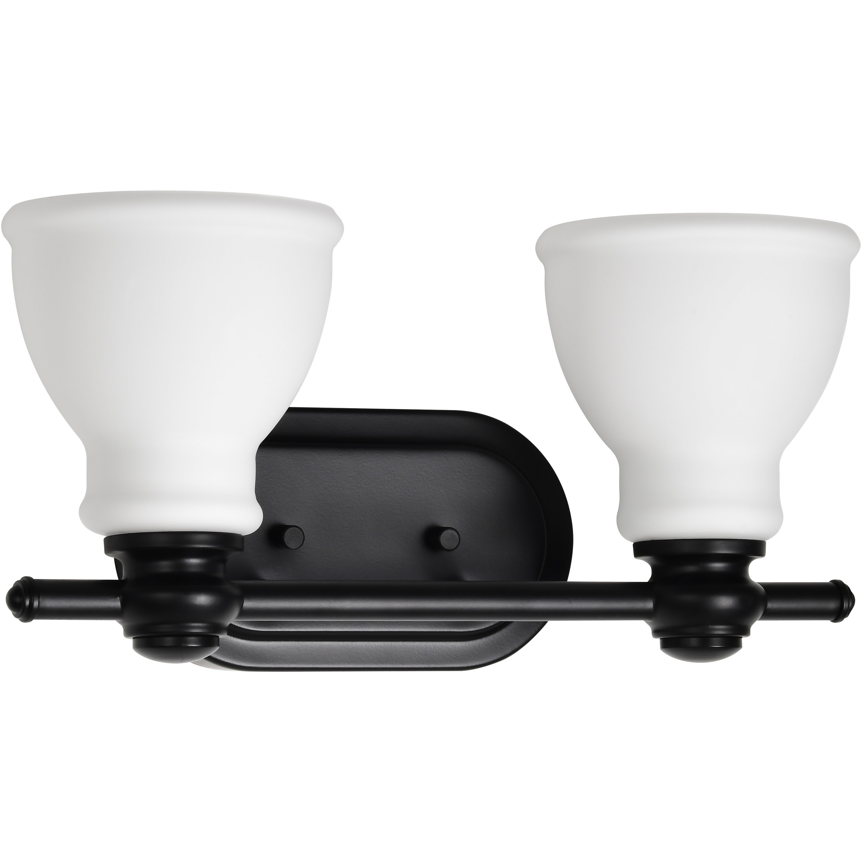Russel 2 Light 14.75 inch Matte Black Vanity Light Wall Light