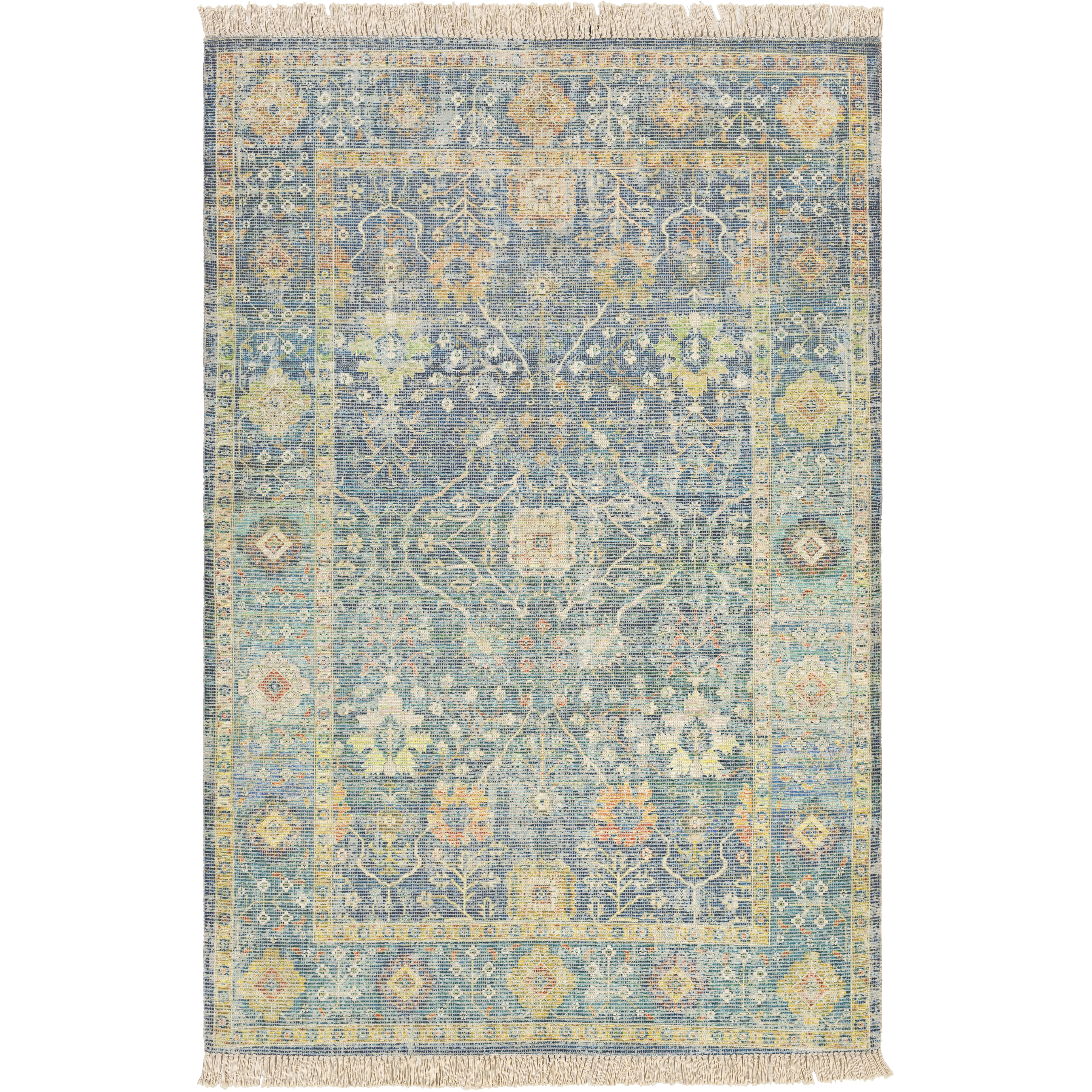 Zainab 48 X 27 inch Ink Blue Rug in 2 x 4, Rectangle