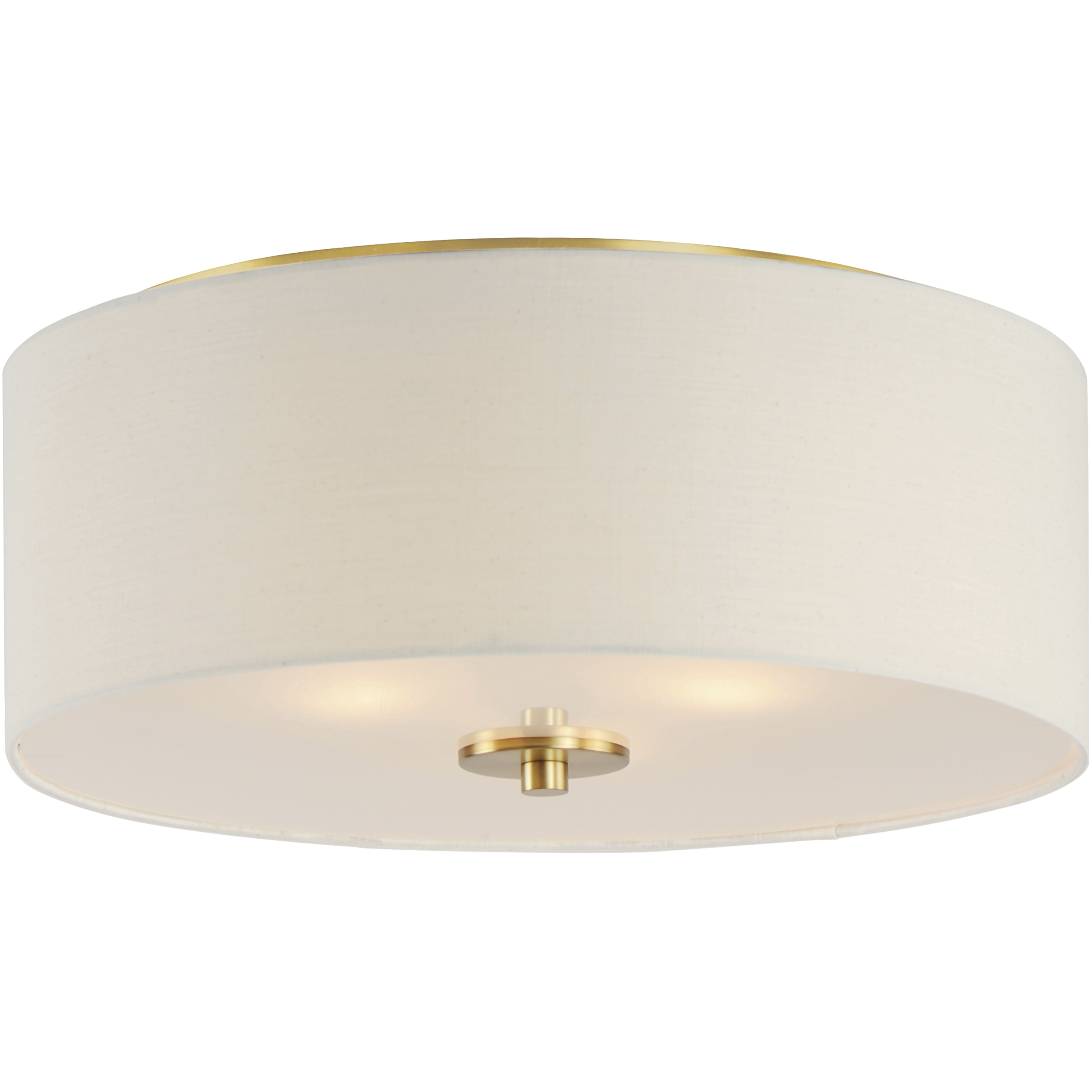 Bongo 3 Light 18 inch Natural Aged Brass Flush Mount Ceiling Light