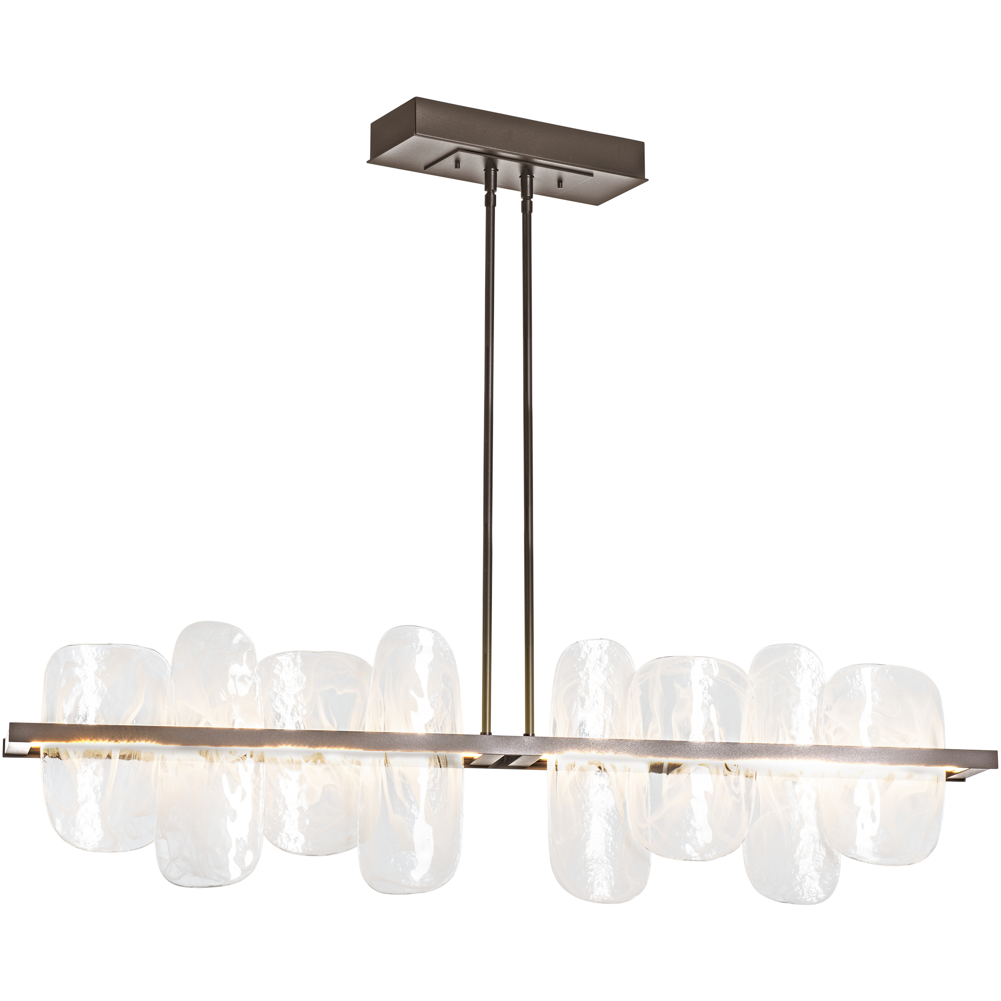Vitre Linear Pendant Ceiling Light in Bronze, Large