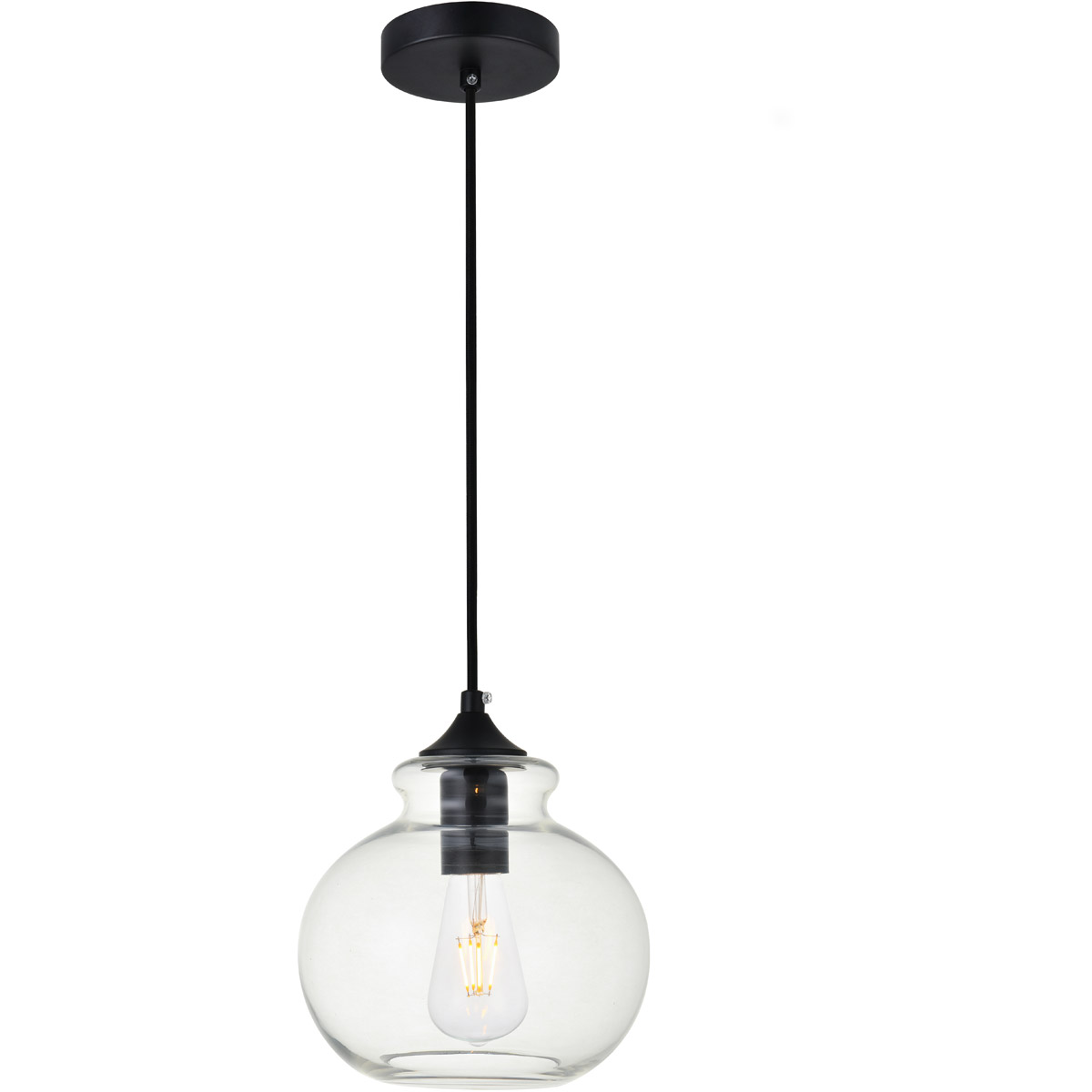 Gwynedd 1 Light 7.9 inch Black Pendant Ceiling Light