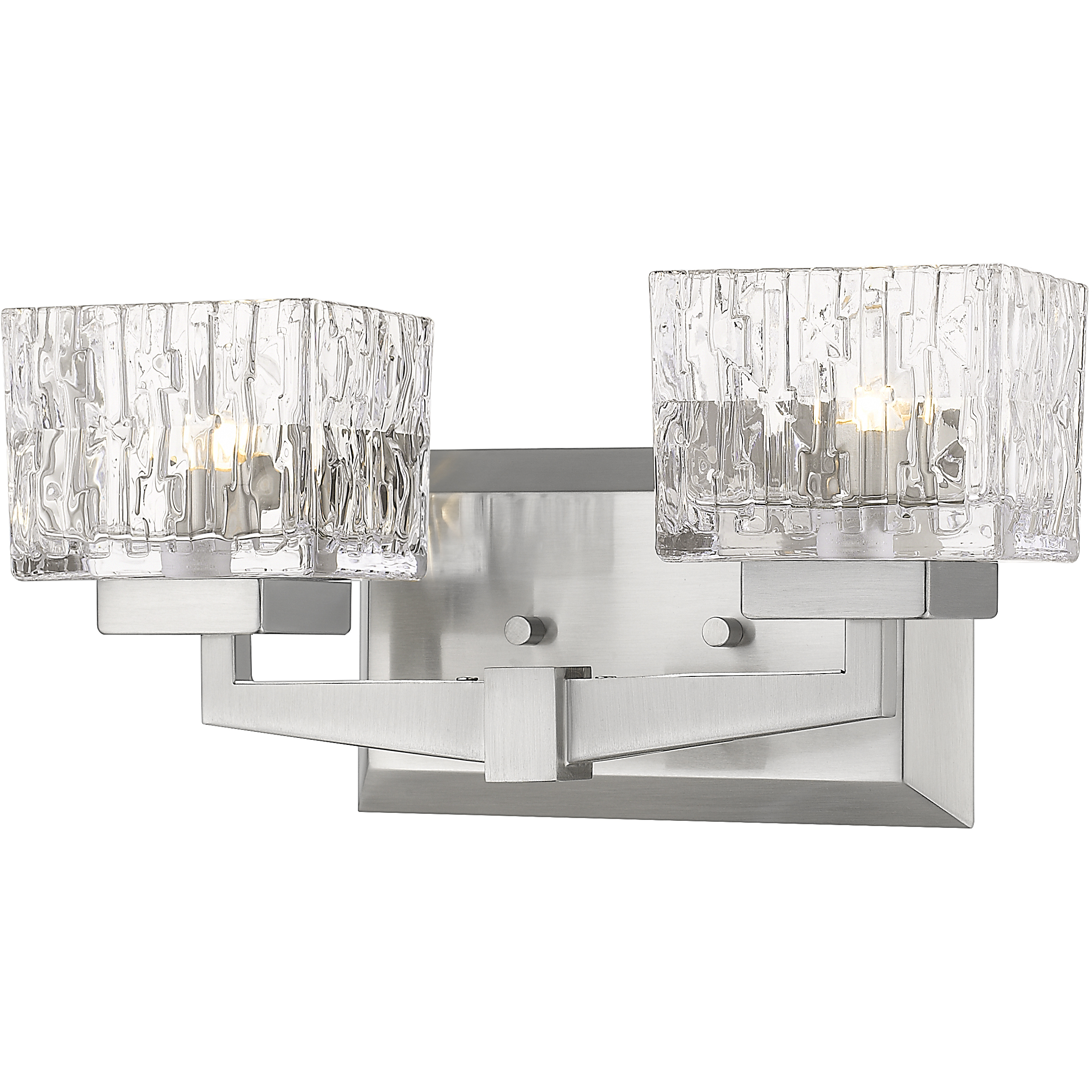 Rubicon 2 Light 13.5 inch Brushed Nickel Vanity Wall Light in G9