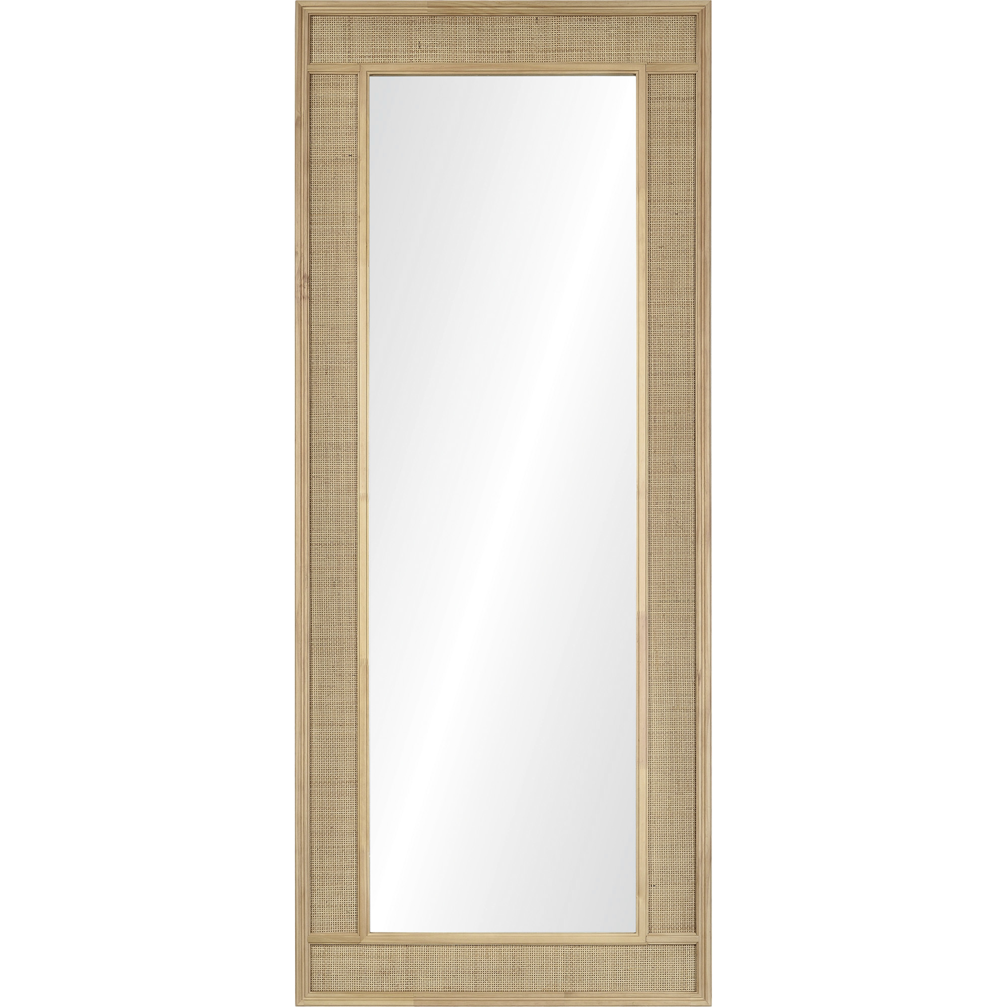 Wilder 78 X 32 inch Natural and Clear Mirror