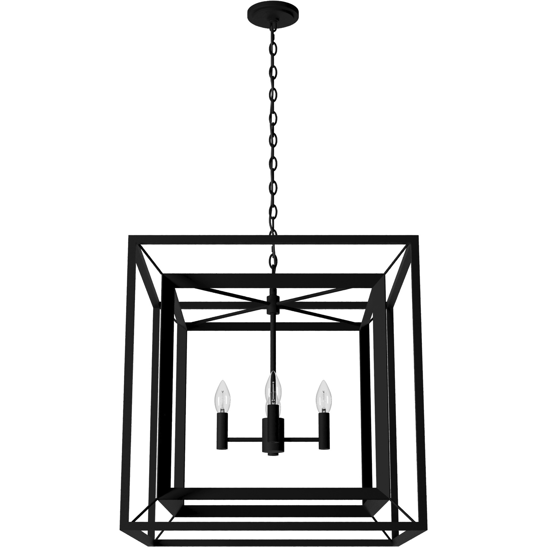 Doherty 4 Light 24 inch Natural Iron Chandelier Ceiling Light