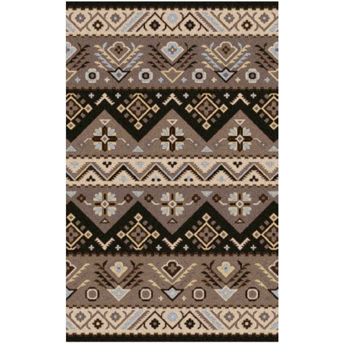 Dillon 144 X 108 inch Teal, Light Gray, Black, Camel, Tan, Khaki Rug