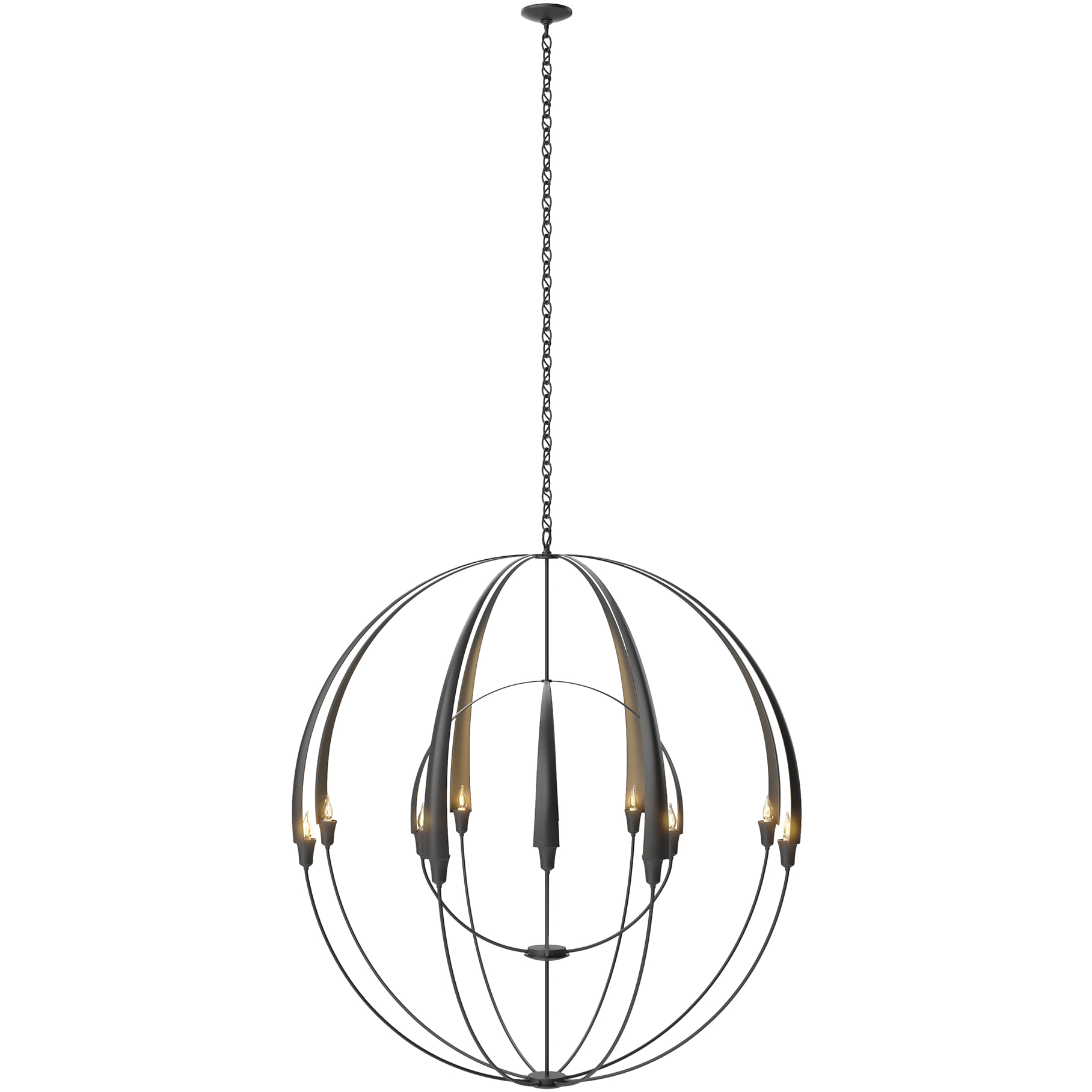 Double Cirque 12 Light 48.3 inch Black Large Scale Chandelier Ceiling Light, Large Scale