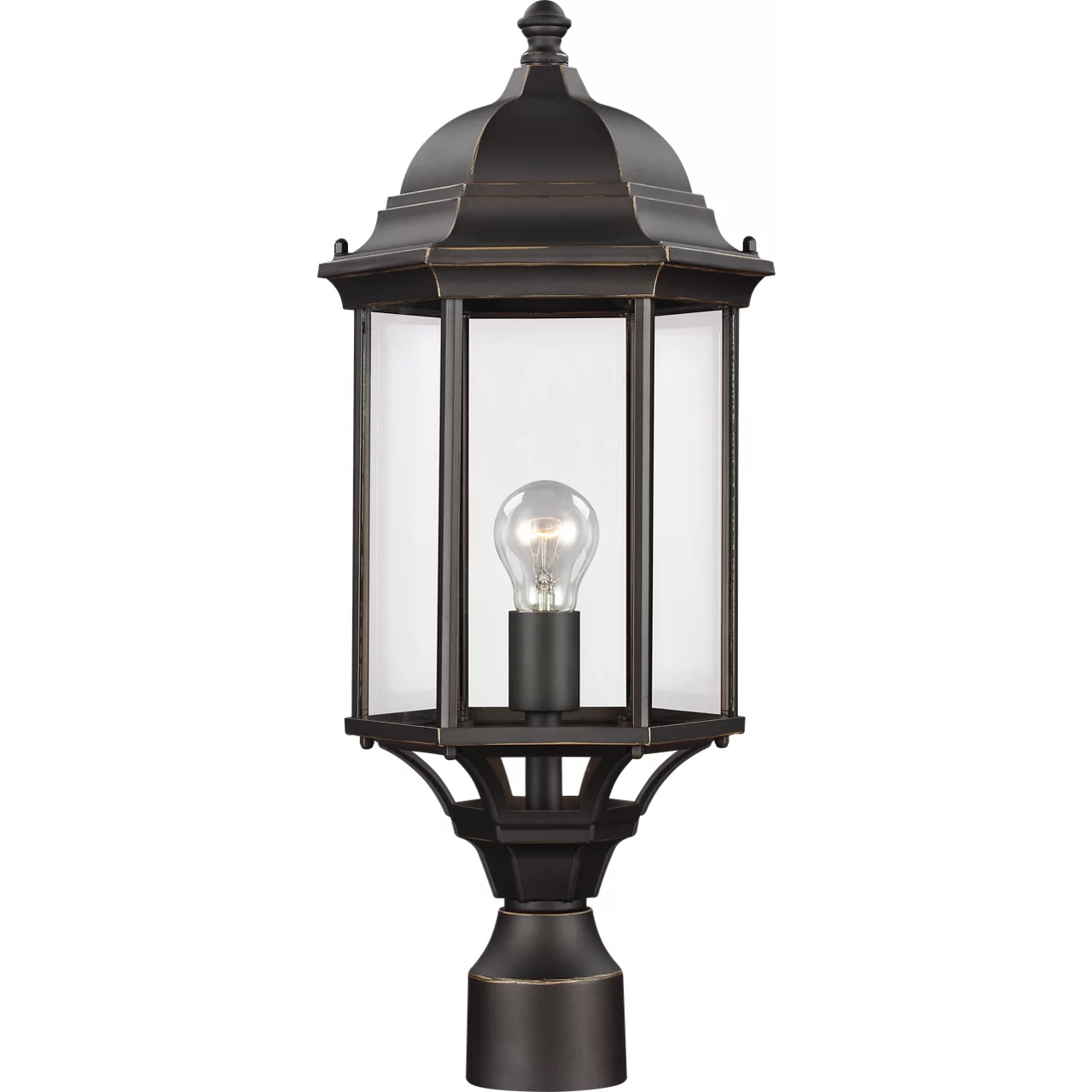 Sevier 1 Light 22.13 inch Antique Bronze Outdoor Post Lantern, Large
