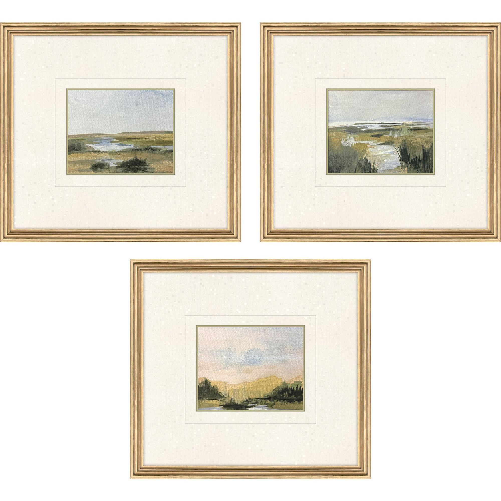 Verde Vista Green and Blue and Yellow Framed Art, The Studio