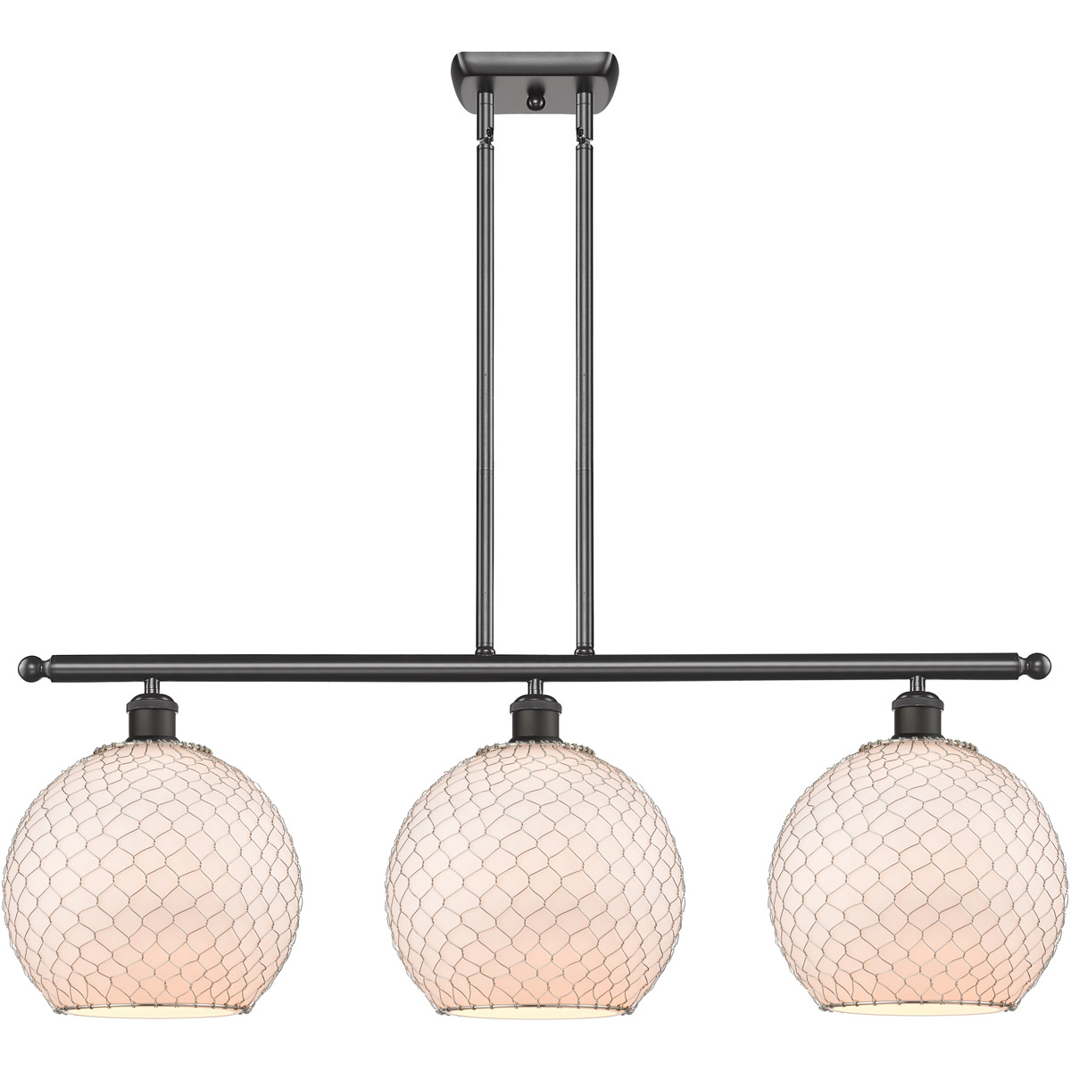 Ballston Large Farmhouse Chicken Wire LED 36 inch Oil Rubbed Bronze Island Light Ceiling Light, Ballston
