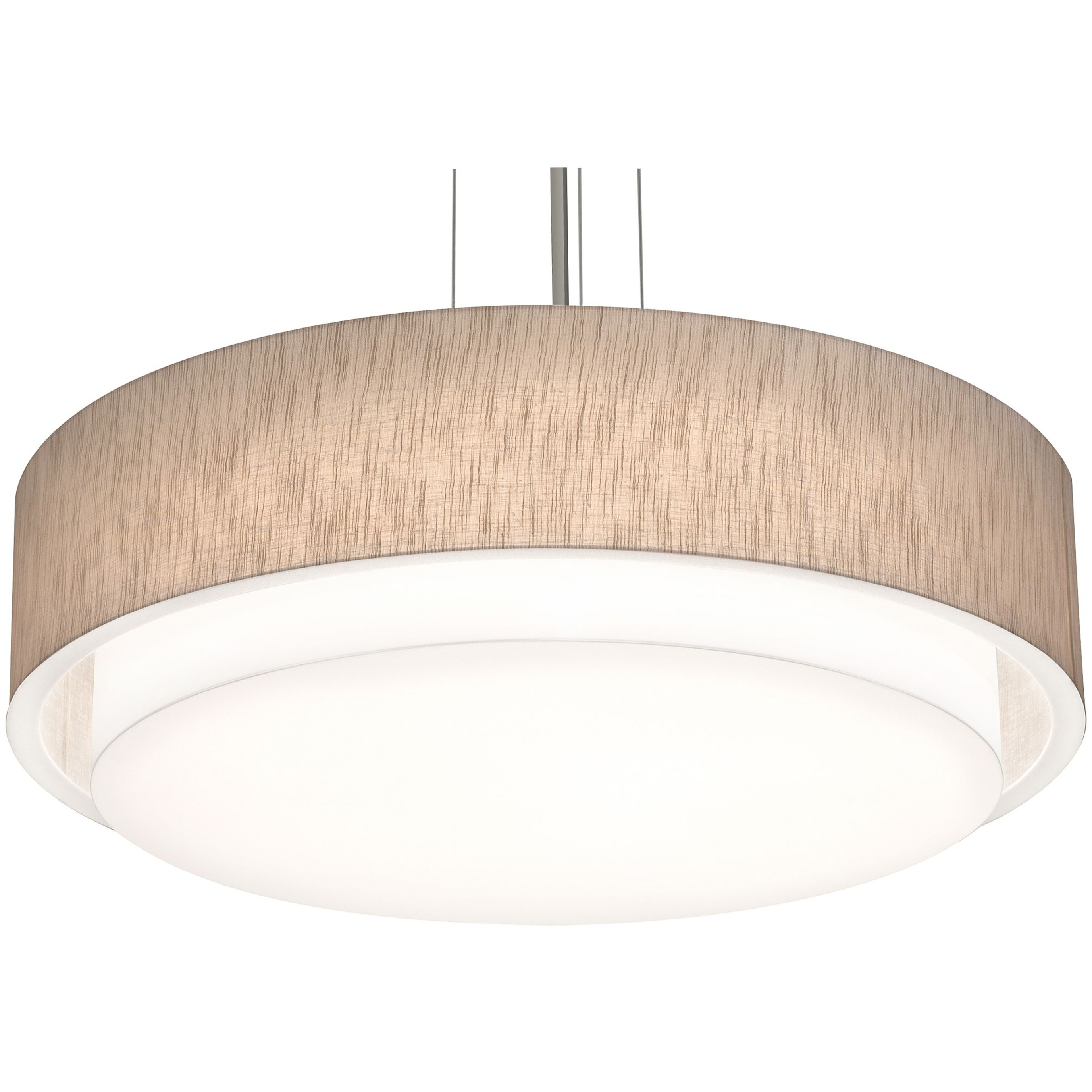 Sanibel LED 32 inch Satin Nickel Pendant Ceiling Light in Jute