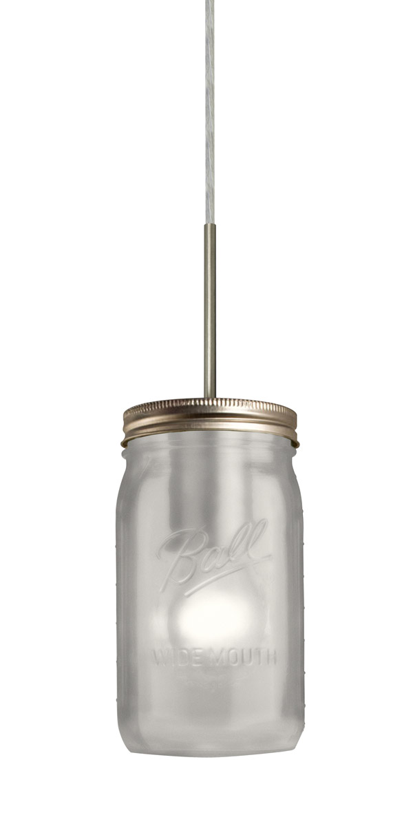 Milo 1 Light Satin Nickel Pendant Ceiling Light in White Frost Glass