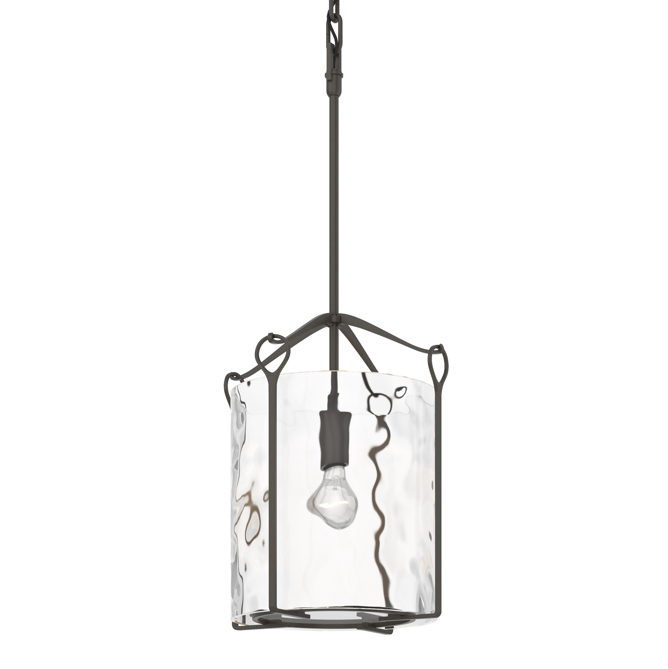 Bow 1 Light 9.8 inch Dark Smoke Mini Pendant Ceiling Light in Water, Tall