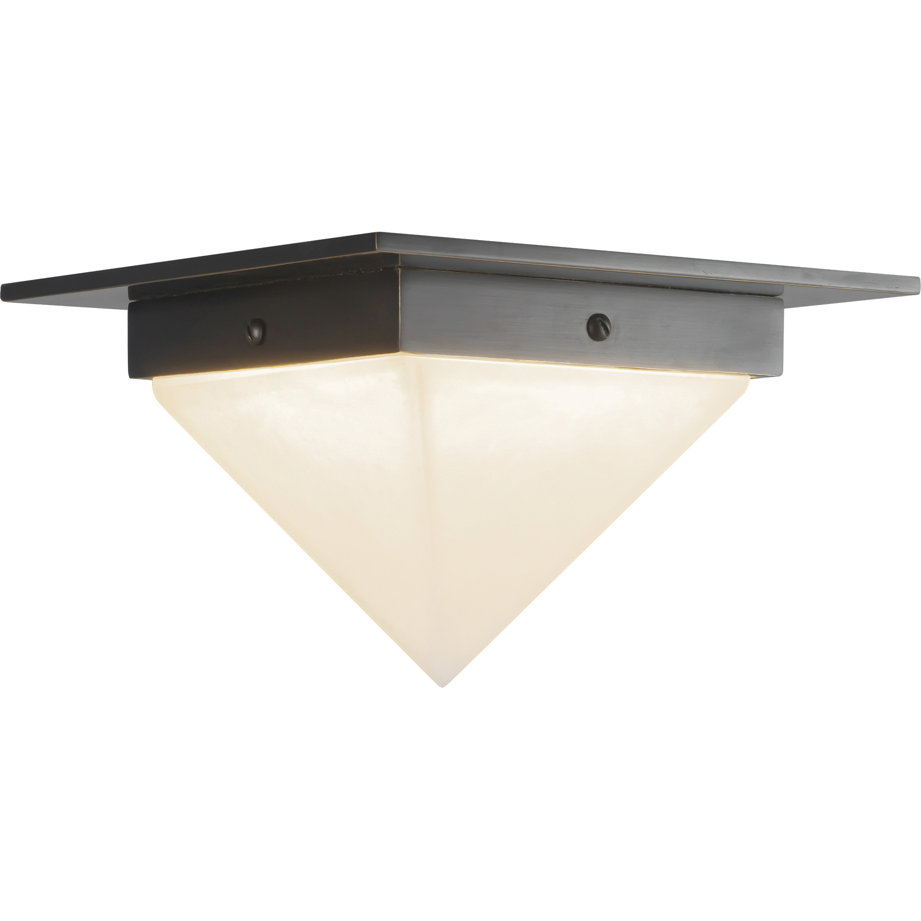 Mineral 1 Light 7.88 inch Urban Bronze and Alabaster Flush Mount Ceiling Light in Alabaster Shade
