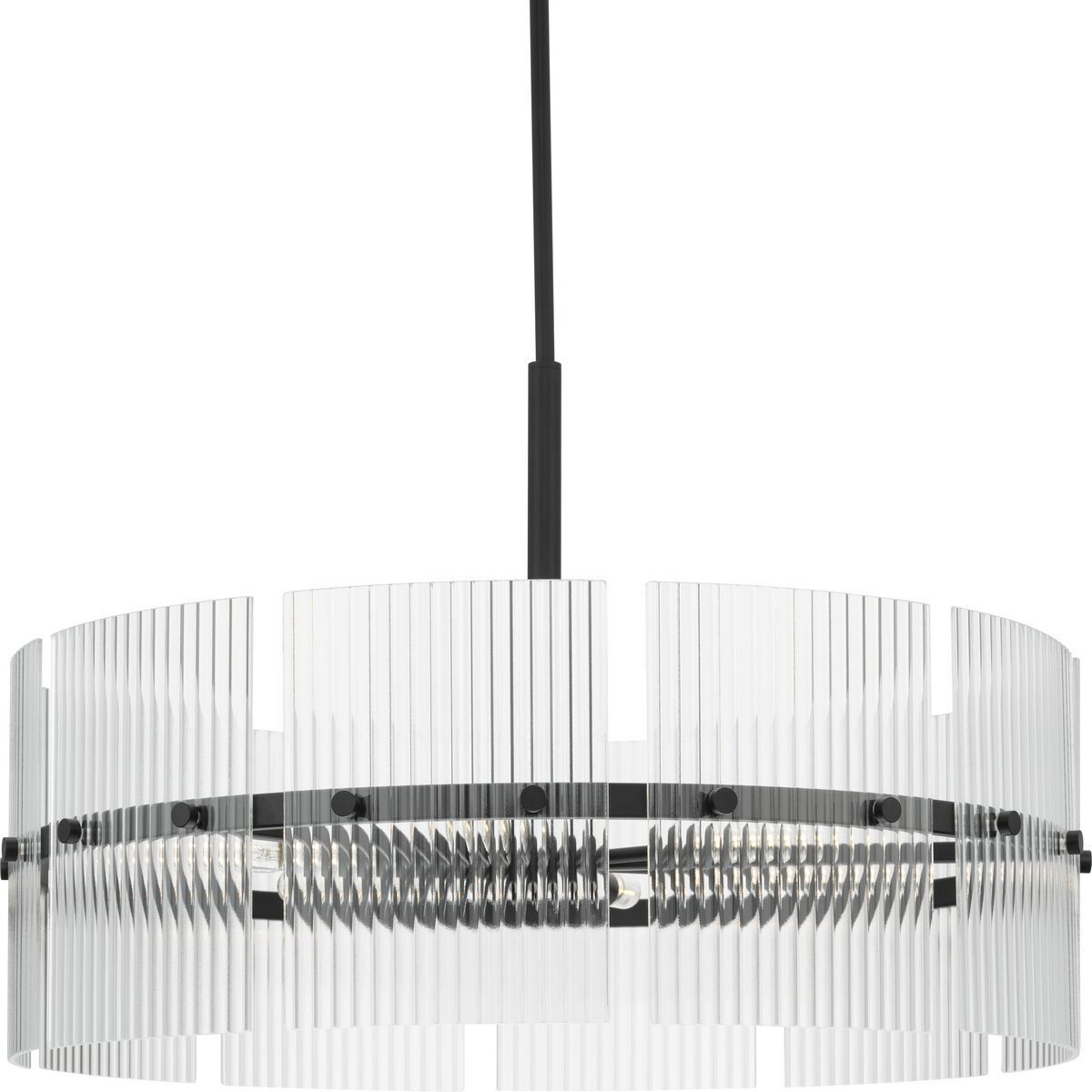 Seville 6 Light 27.87 inch Matte Black Chandelier Ceiling Light, Design Series