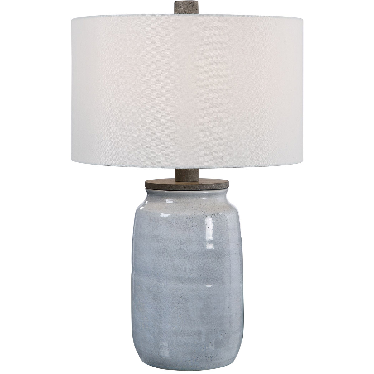 Dimitri 28 inch 150 watt Light Blue Crackle Glaze and Aged Charcoal Table Lamp Portable Light