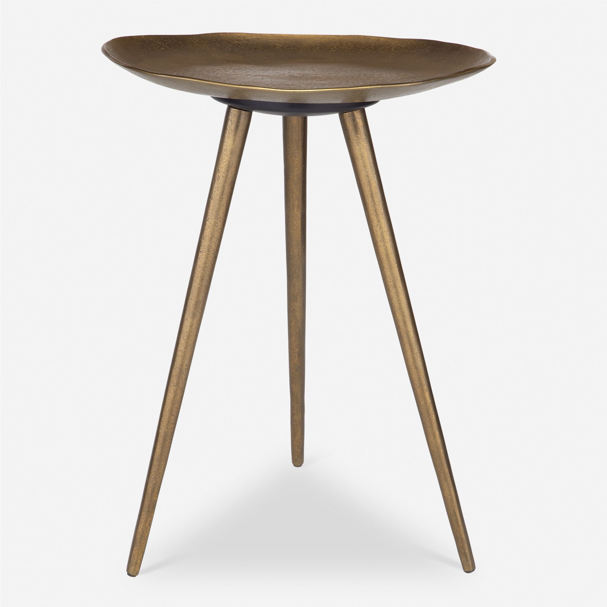 Lily Pad 21 X 16 inch Antique Brass Accent Table