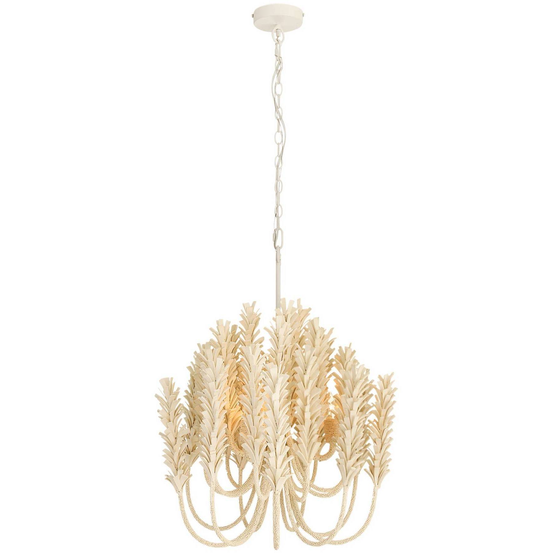 Kaia 3 Light 22 inch Ivory and White Chandelier Ceiling Light, Small