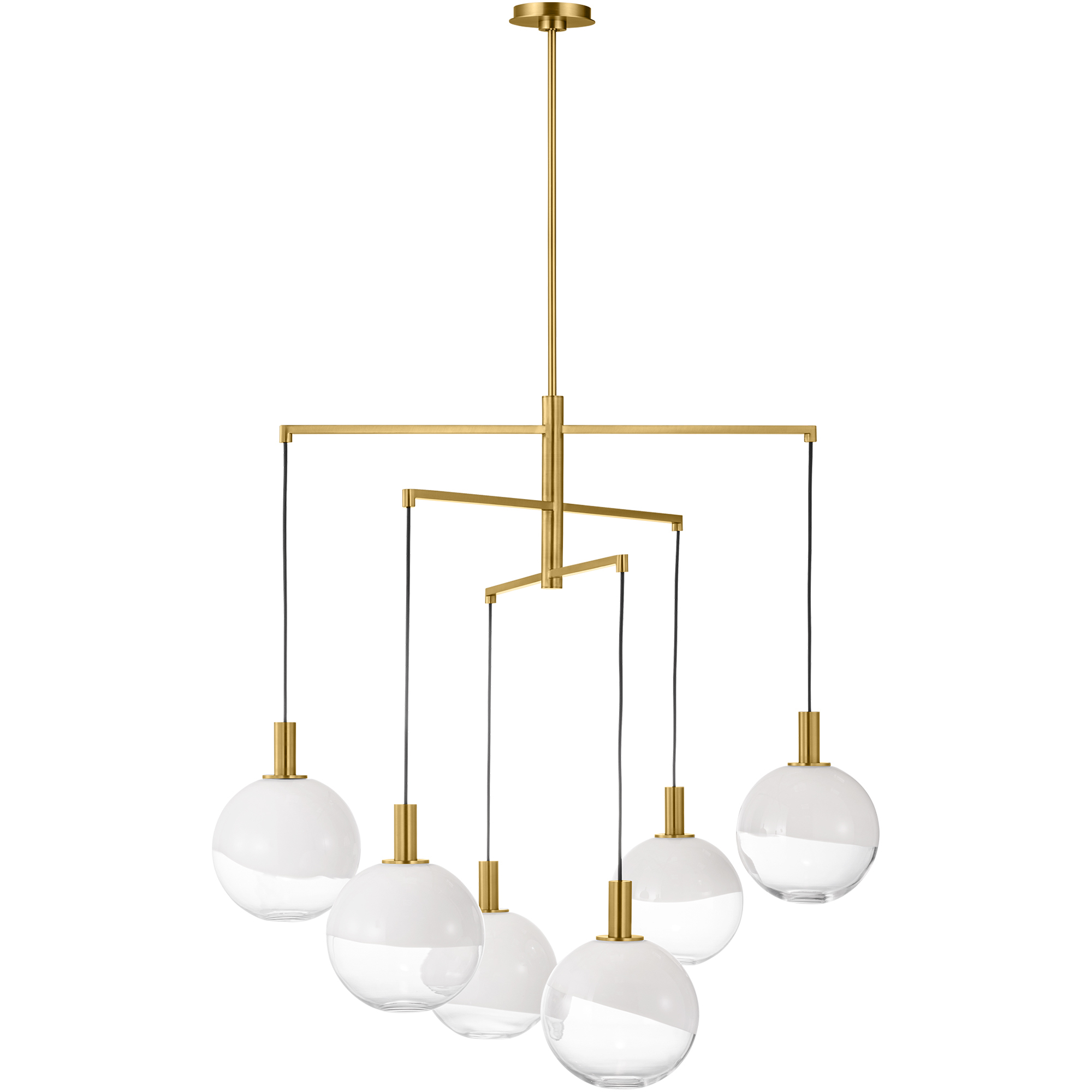 Sean Lavin Torian 6 Light 39.75 inch Burnished Brass Chandelier Ceiling Light
