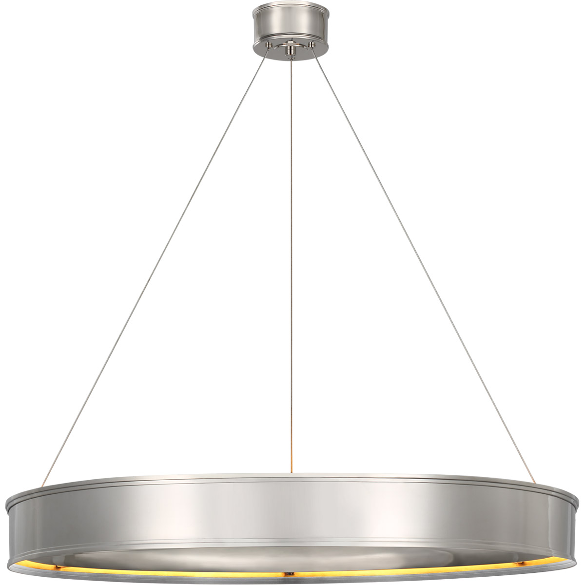 Chapman & Myers Connery LED 40 inch Polished Nickel Ring Chandelier Ceiling Light