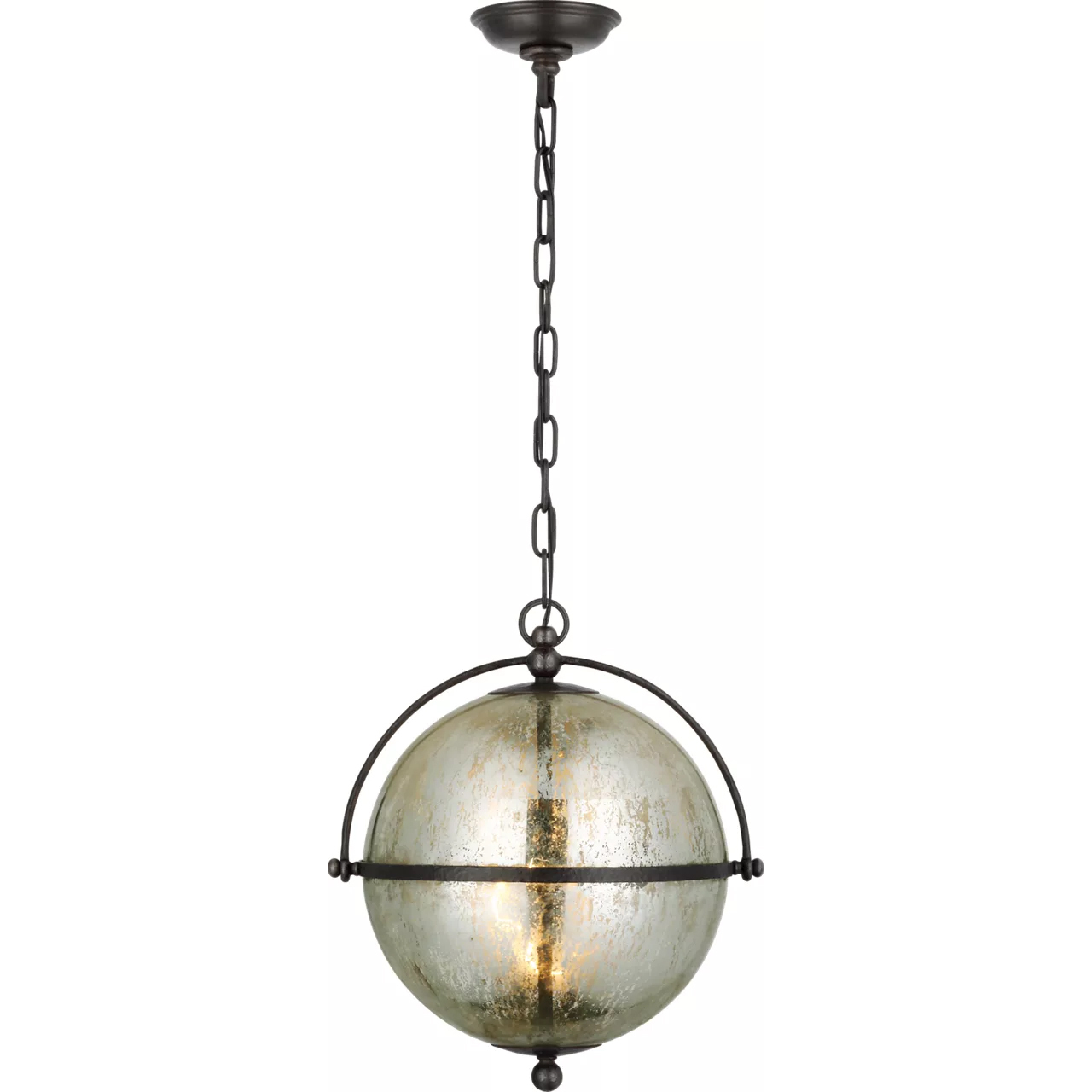Chapman & Myers Bayridge LED 15.5 inch Aged Iron Pendant Ceiling Light, Large