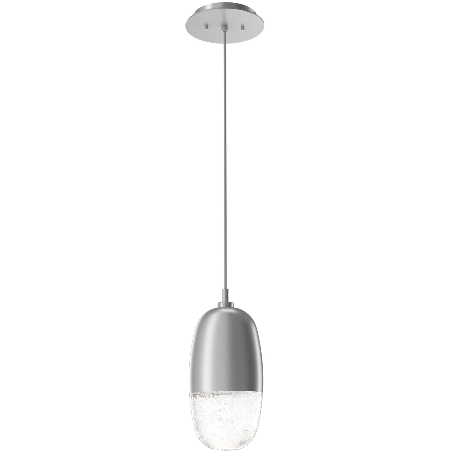 Pebble LED Classic Silver Pendant Ceiling Light in 3000K LED
