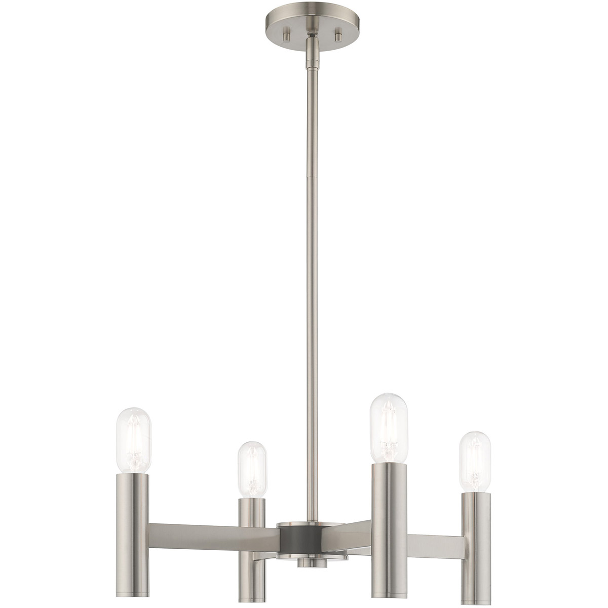 Copenhagen 4 Light 20 inch Brushed Nickel Mini Chandelier Ceiling Light