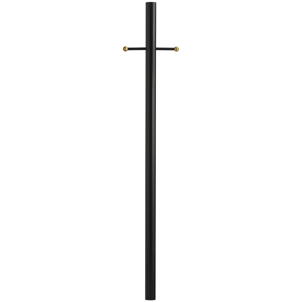 Direct Burial 84 inch Textured Black Outdoor Post