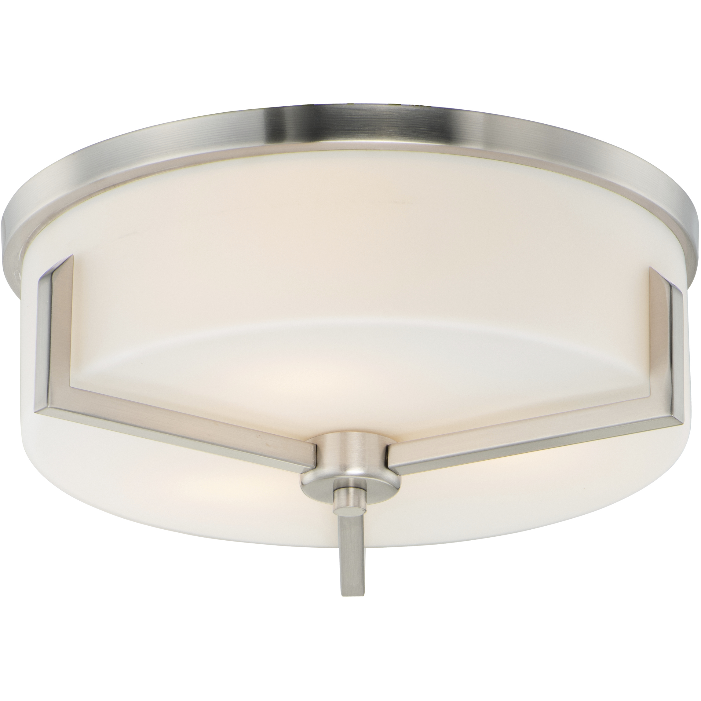 Dart 3 Light 14 inch Satin Nickel Flush Mount Ceiling Light