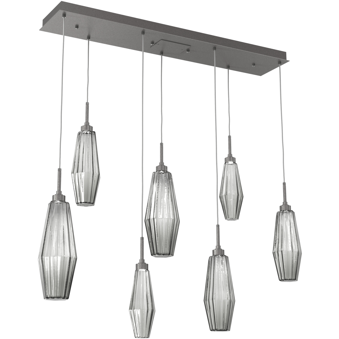 Aalto LED 45.3 inch Graphite Linear Pendant Ceiling Light in 3000K LED ...