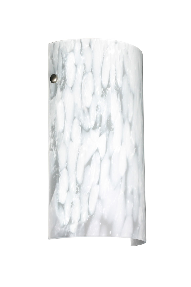Tamburo 7 1 Light 7 inch Satin Nickel ADA Wall Sconce Wall Light in Incandescent, Carrera Glass