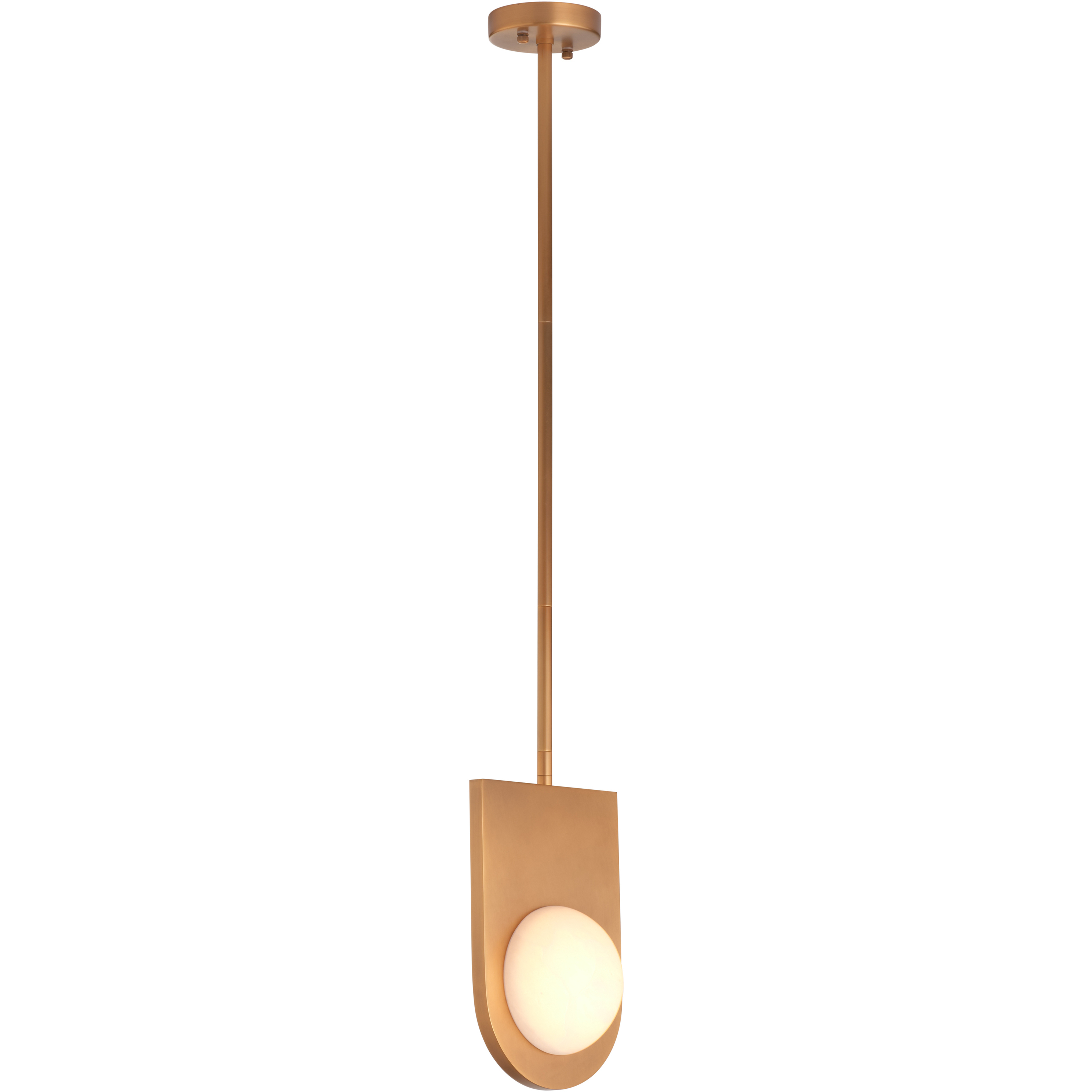 Orin 1 Light 8 inch Gold and White/Cream Pendant Ceiling Light
