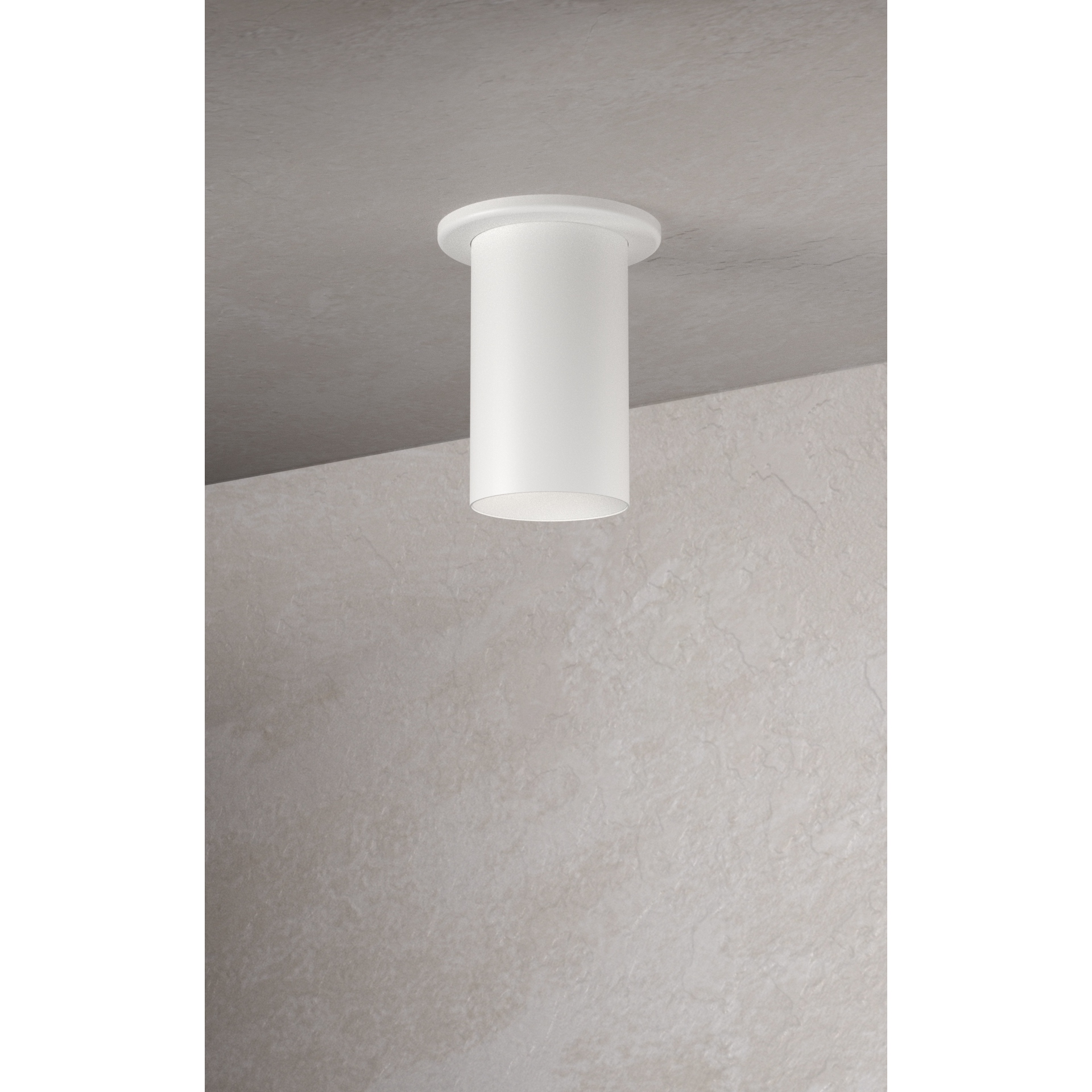 LED Cylinder Collection 1 Light 3.5 inch Semi Gloss White Flush Mount Ceiling Light