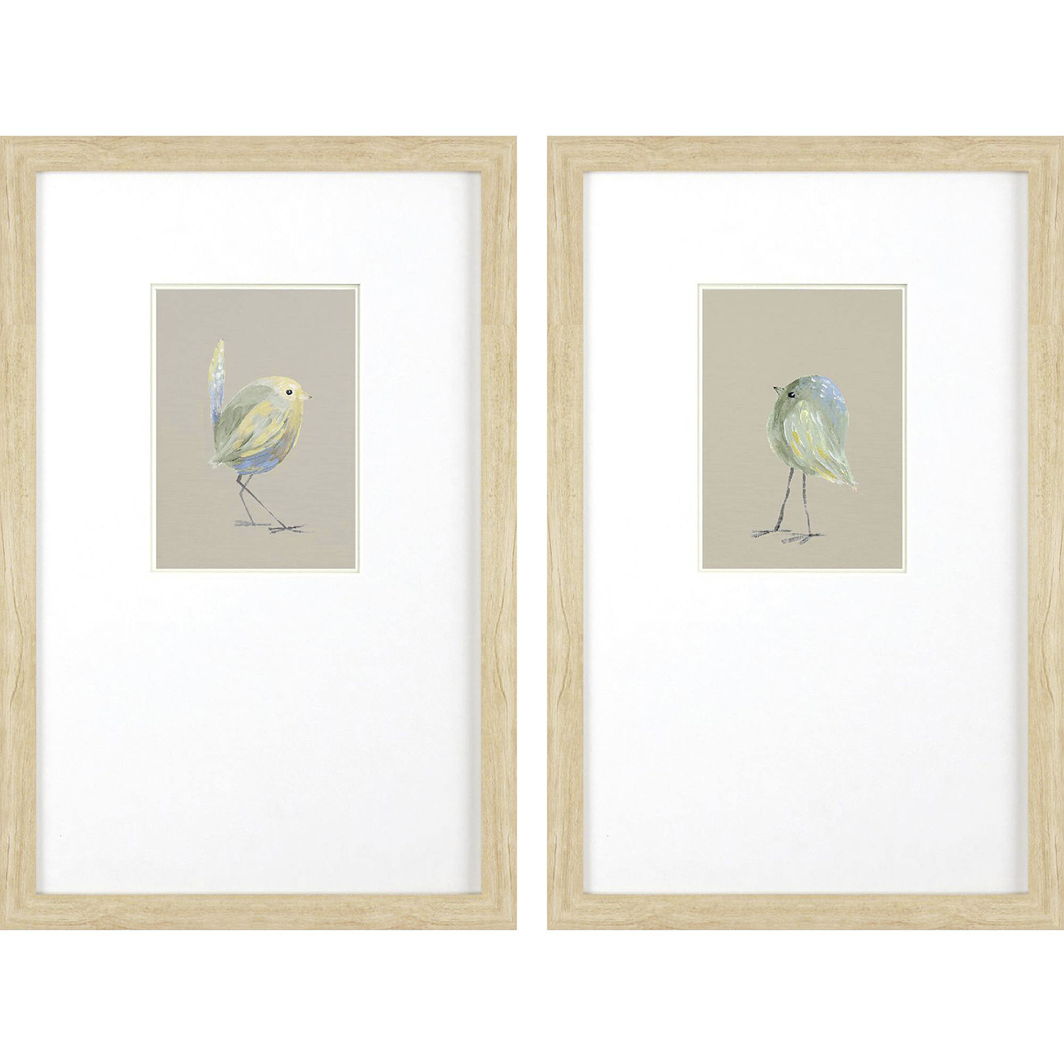 Animals Green and Yellow and Blue and Neutral Framed Art, Propac