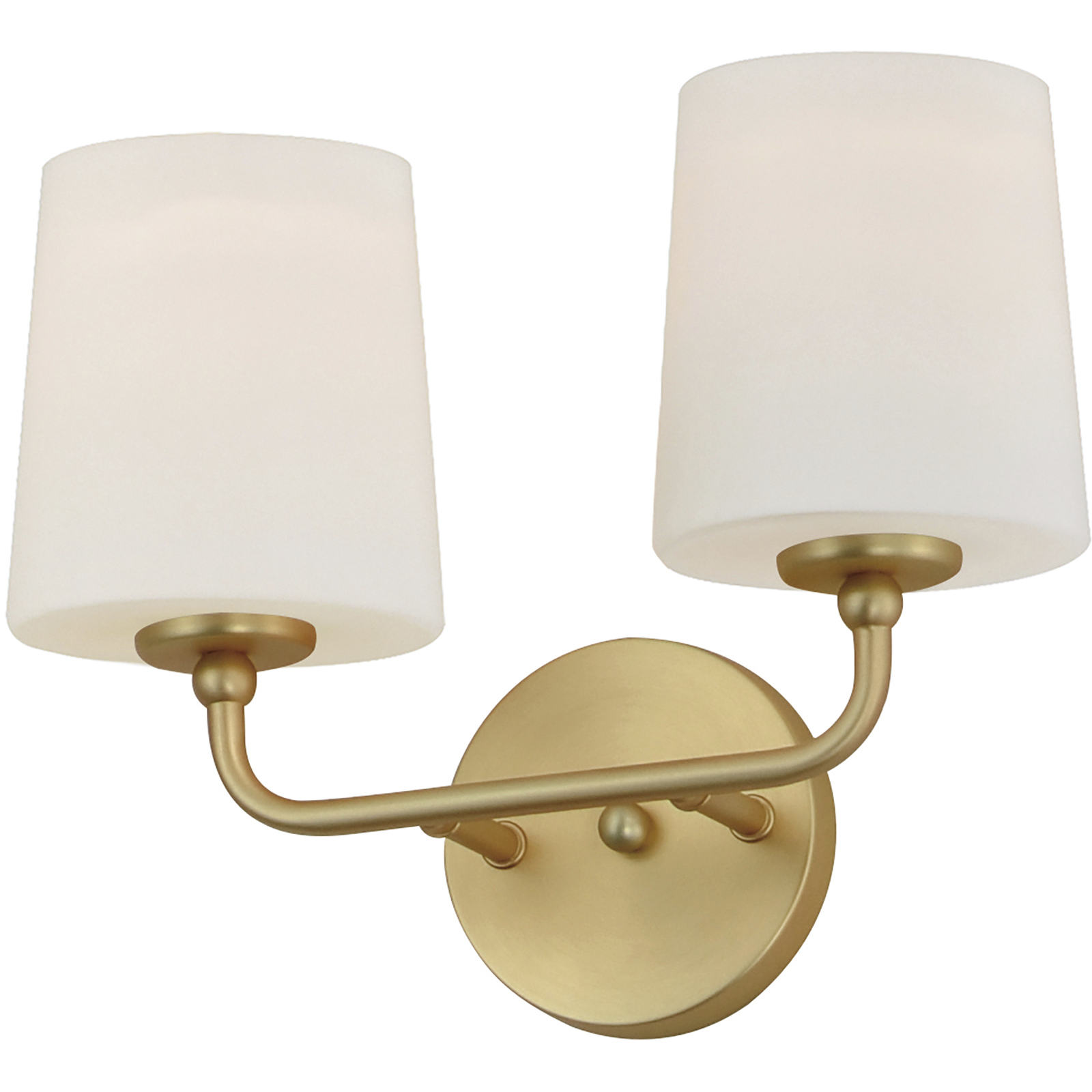 Bristol 2 Light 13.25 inch Satin Brass Wall Sconce Wall Light
