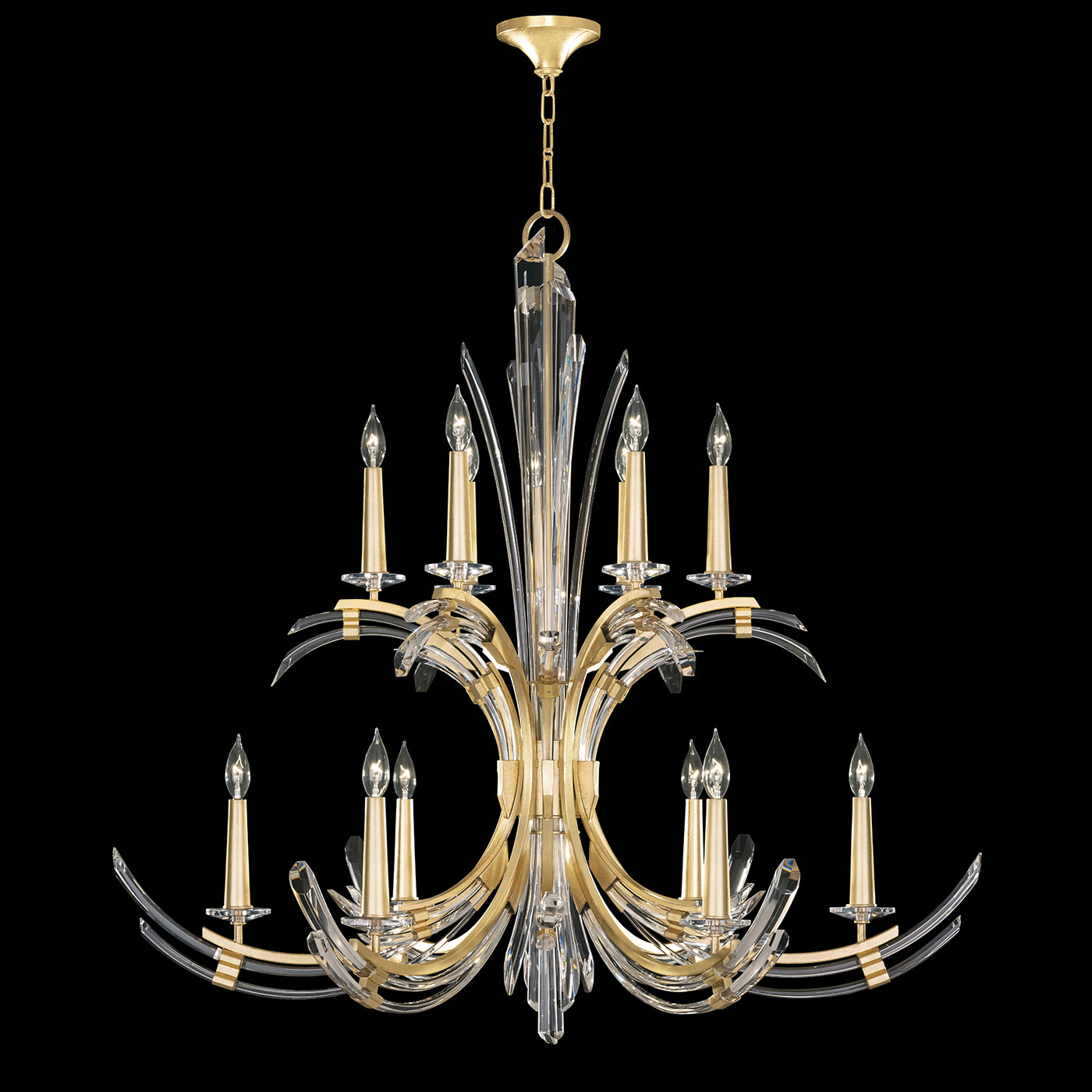Trevi 12 Light 42 inch Gold Chandelier Ceiling Light