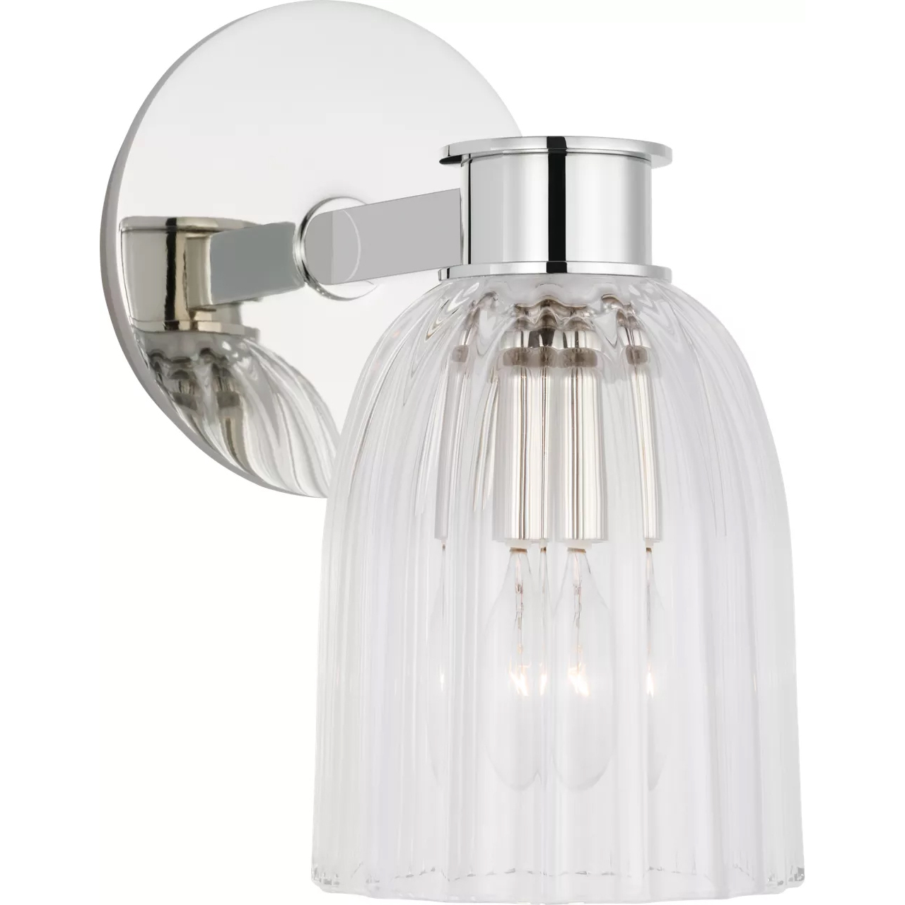 AERIN Asalea LED 5 inch Polished Nickel Single Sconce Wall Light