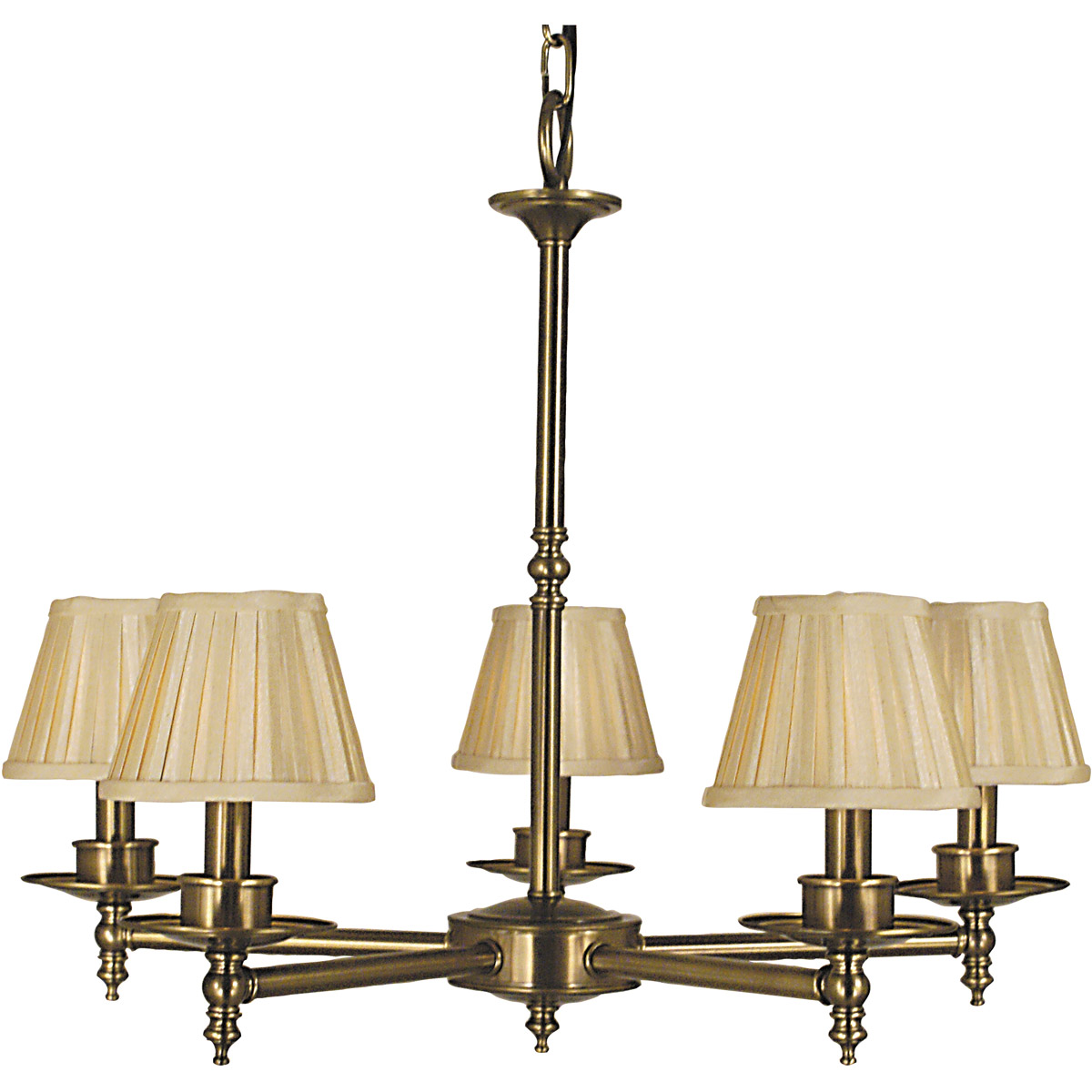 Sheraton 5 Light 25 inch Antique Brass Dining Chandelier Ceiling Light