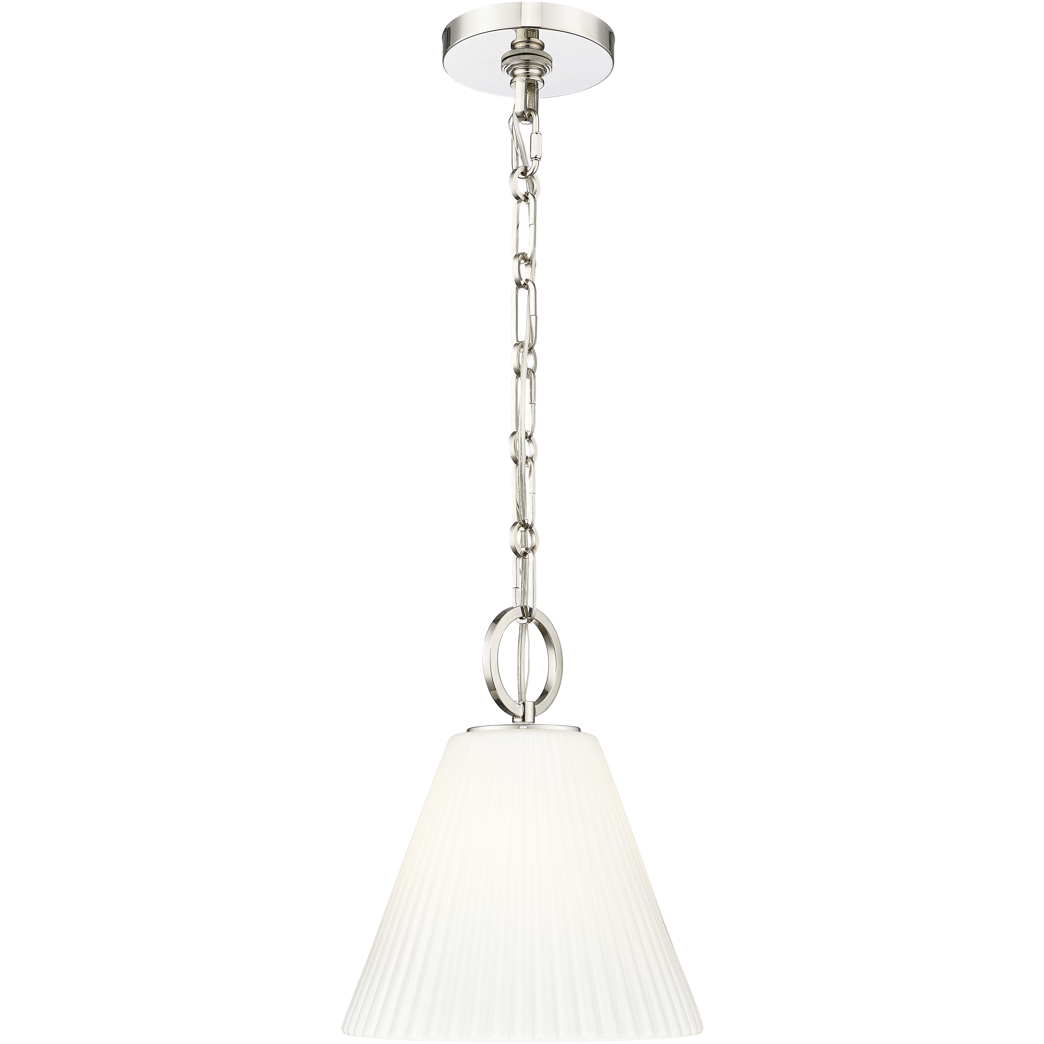 Alaric 1 Light 10 inch Polished Nickel Pendant Ceiling Light