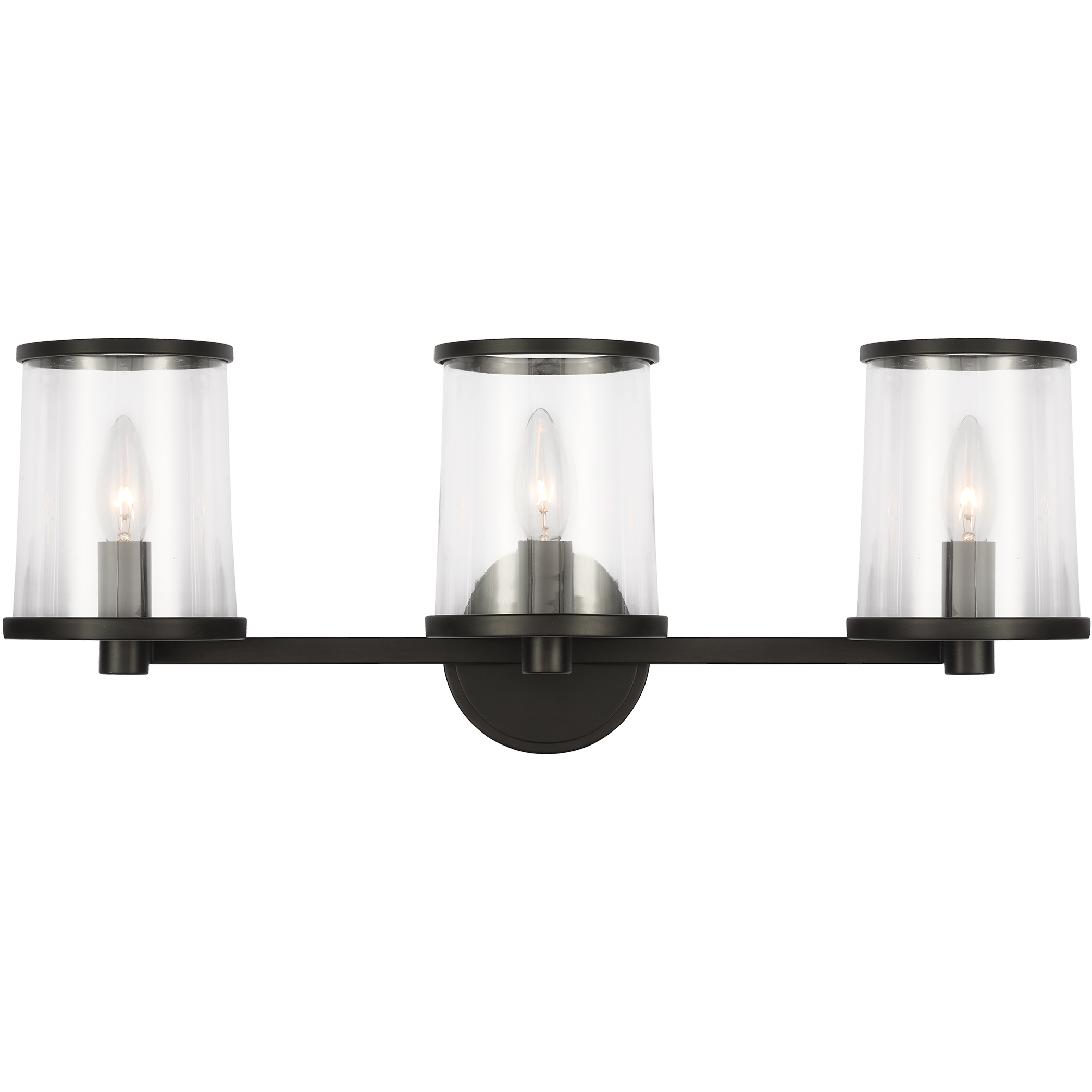 Reynolds 3 Light 23.88 inch Aged Iron Vanity Light Wall Light