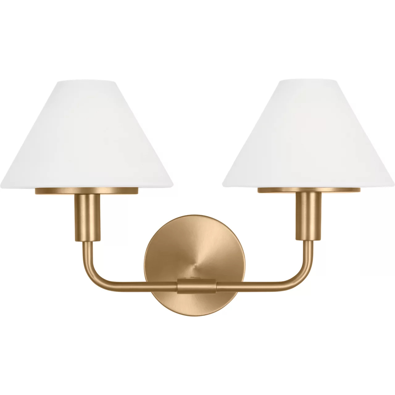 Mendota 2 Light 18 inch Satin Brass Sconce Wall Light, Medium
