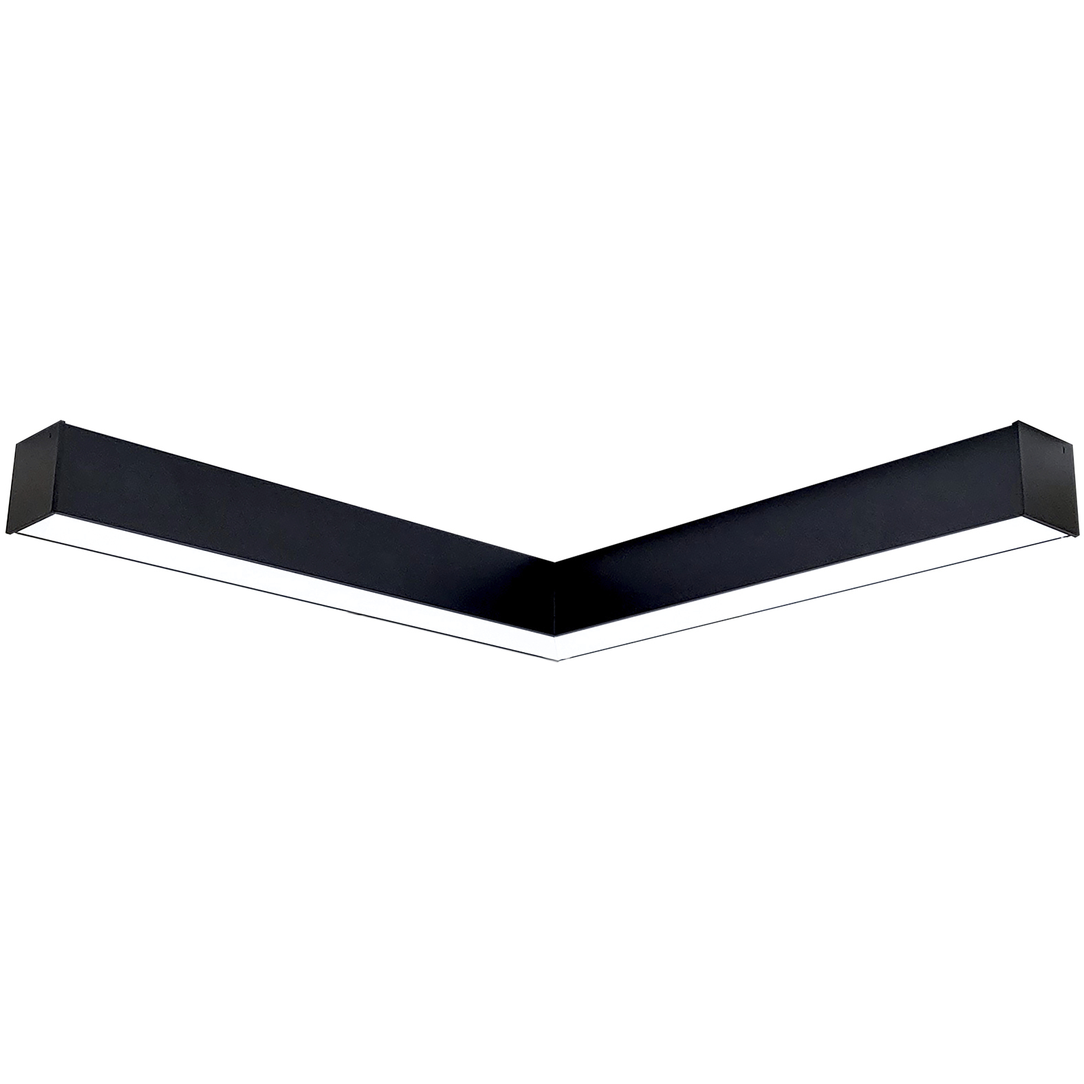 L-Line 19 inch Black LED Direct Linear Ceiling Light, Selectable Lumens, Selectable CCT