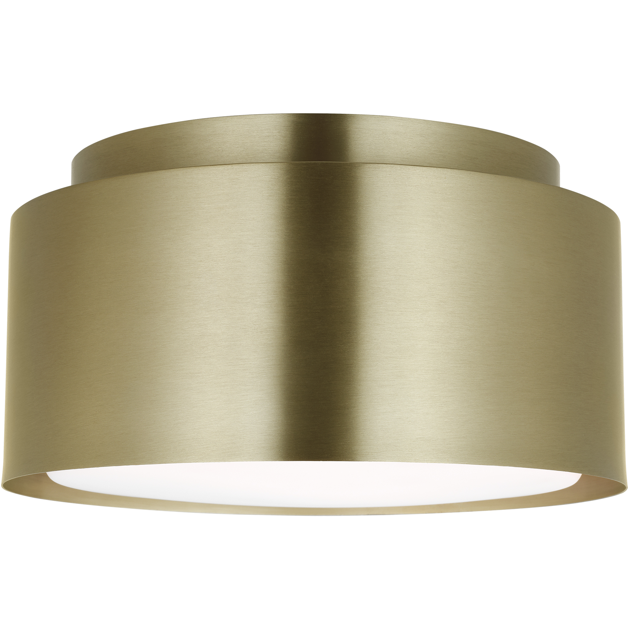 Drew & Jonathan Dartmore 1 Light 10 inch Satin Brass Flush Mount Ceiling Light, Small