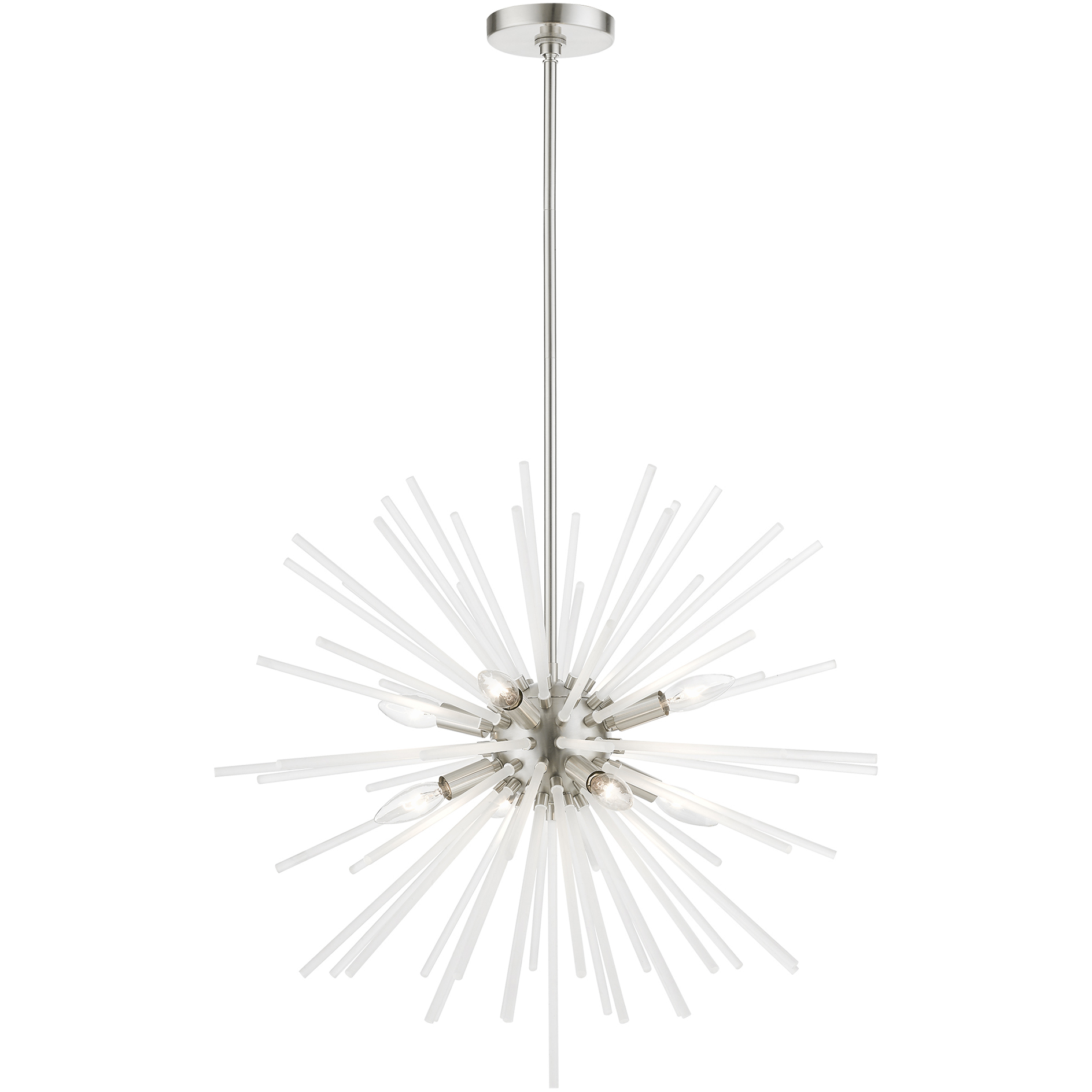Uptown 8 Light 25.75 inch Brushed Nickel Pendant Chandelier Ceiling Light