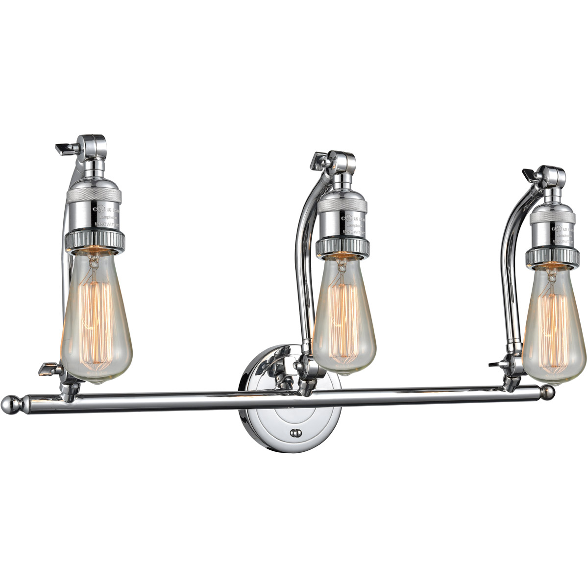 Franklin Restoration Bare Bulb LED 26 inch Polished Chrome Bath Vanity Light Wall Light, Franklin Restoration