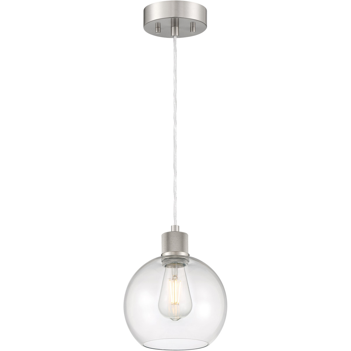 Port Nine LED 7.5 inch Brushed Steel Pendant Ceiling Light