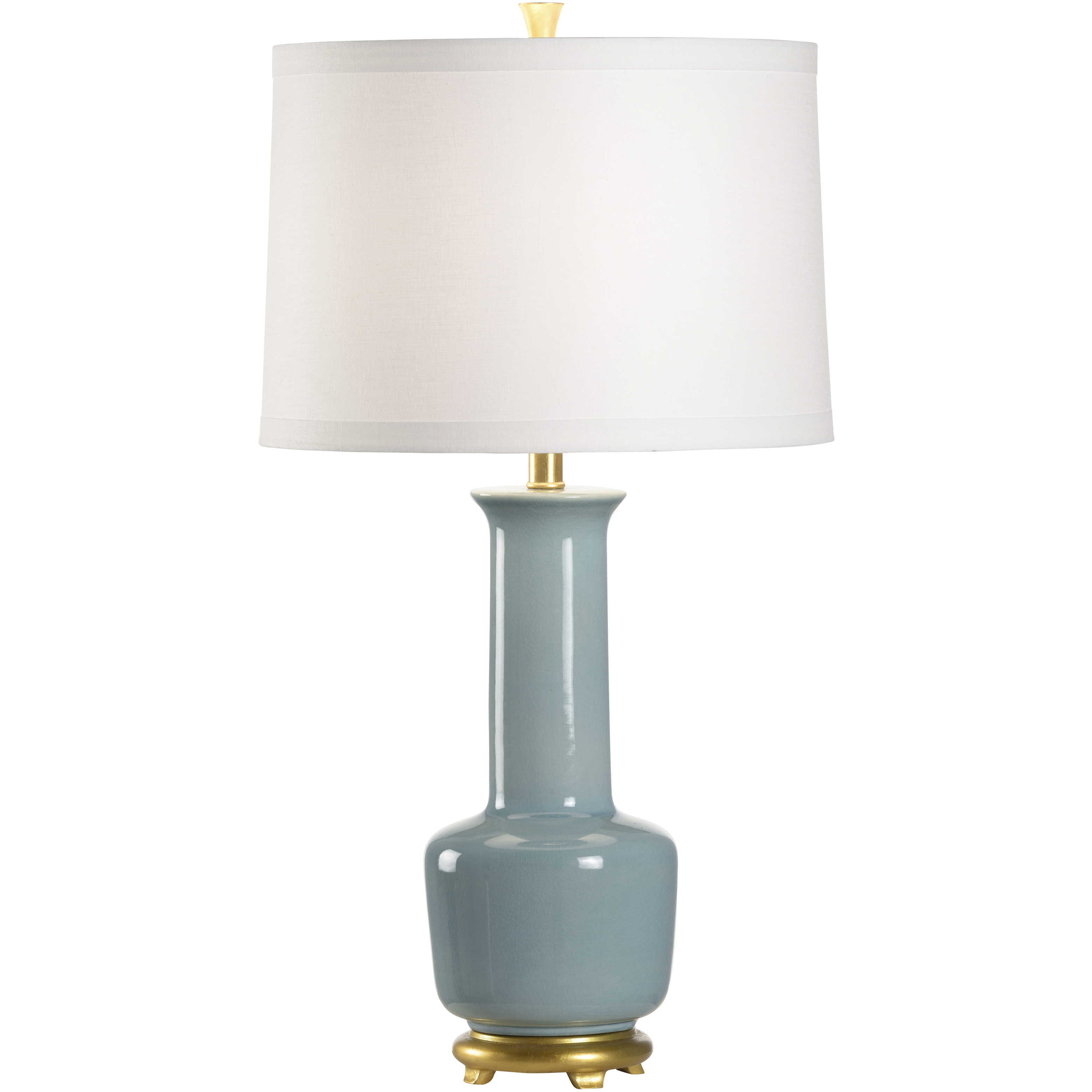 Olsen 21.5 inch 100.00 watt Blue and Gold Table Lamp Portable Light
