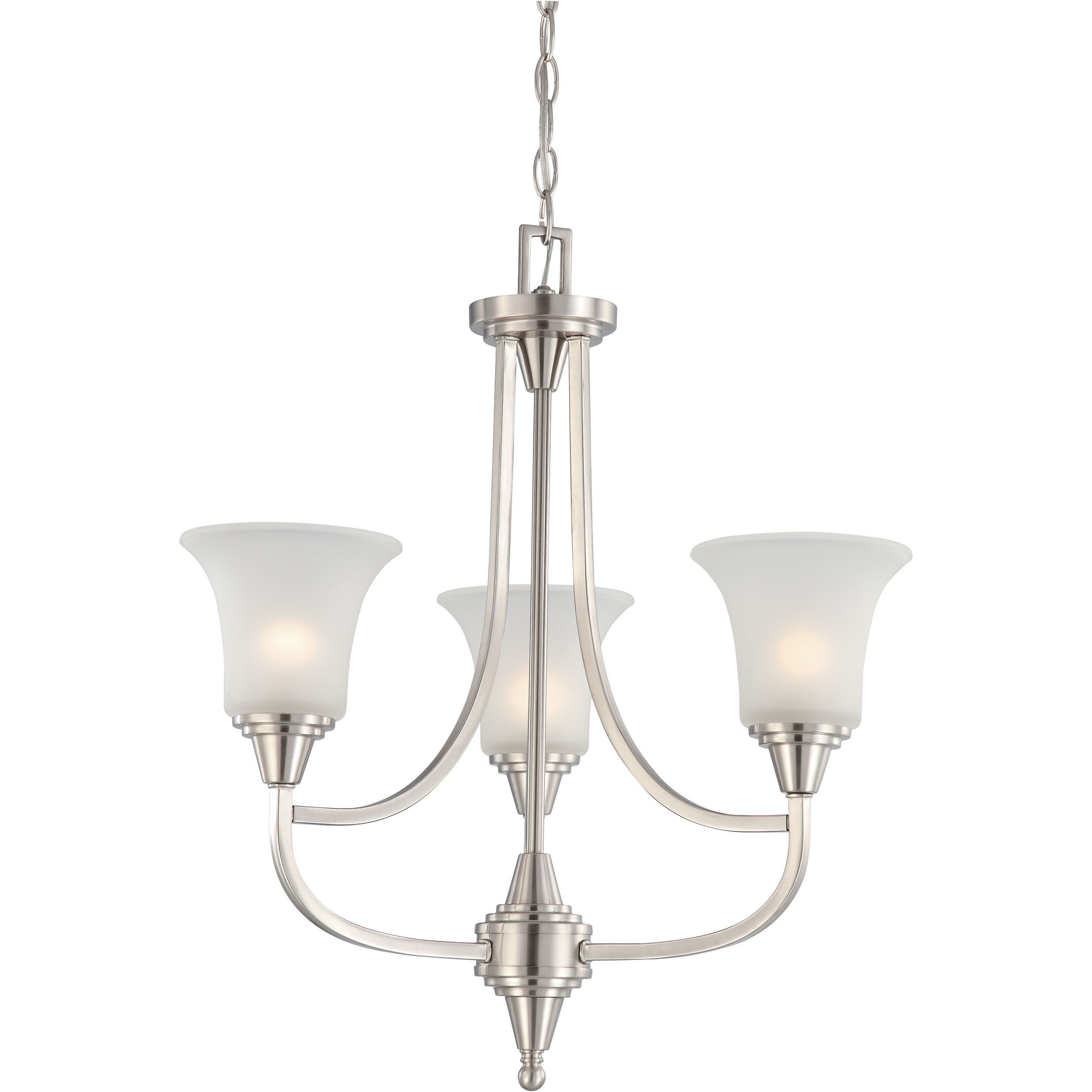 Surrey 3 Light 21.75 inch Brushed Nickel Chandelier Ceiling Light